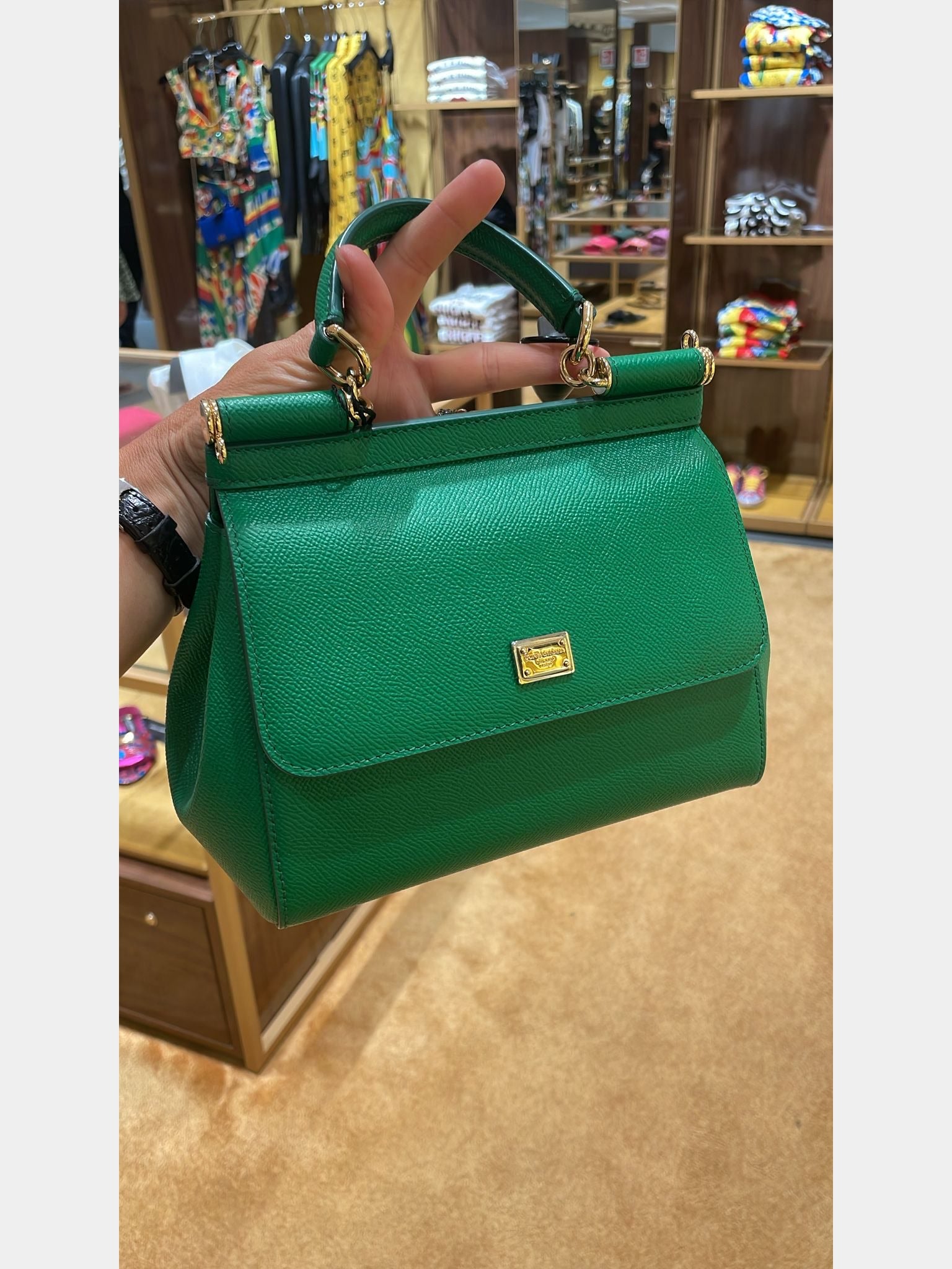 Dolce & Gabbana Torebka skórzana czarnaDolce & Gabbana