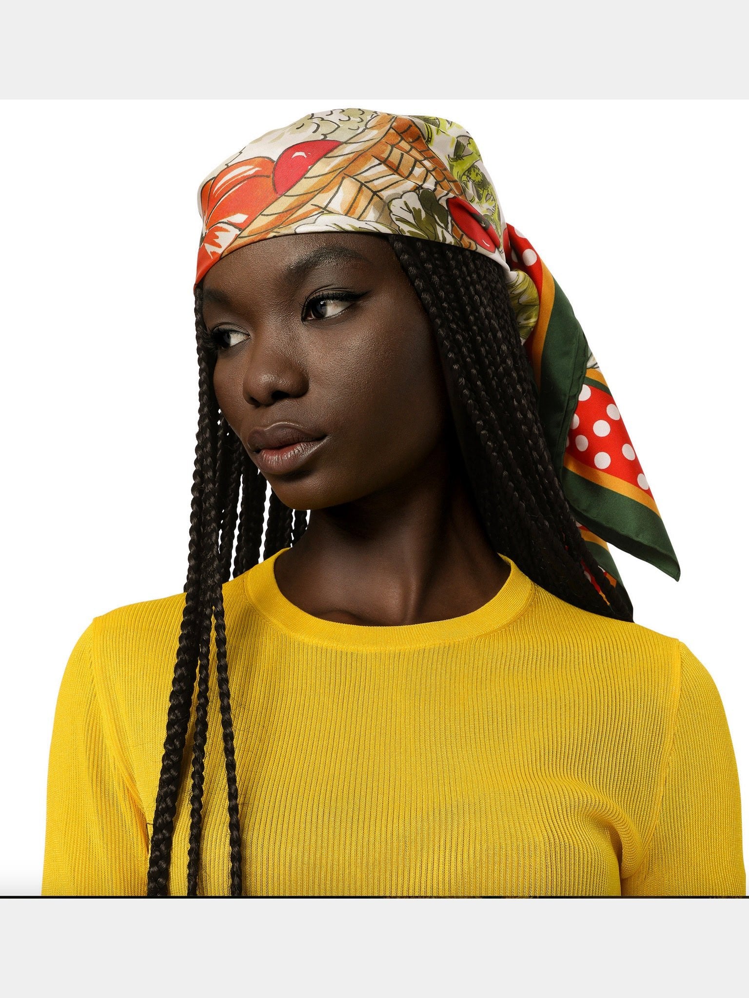 Dolce & Gabbana Vegetable - print Twill ScarfDolce & Gabbana