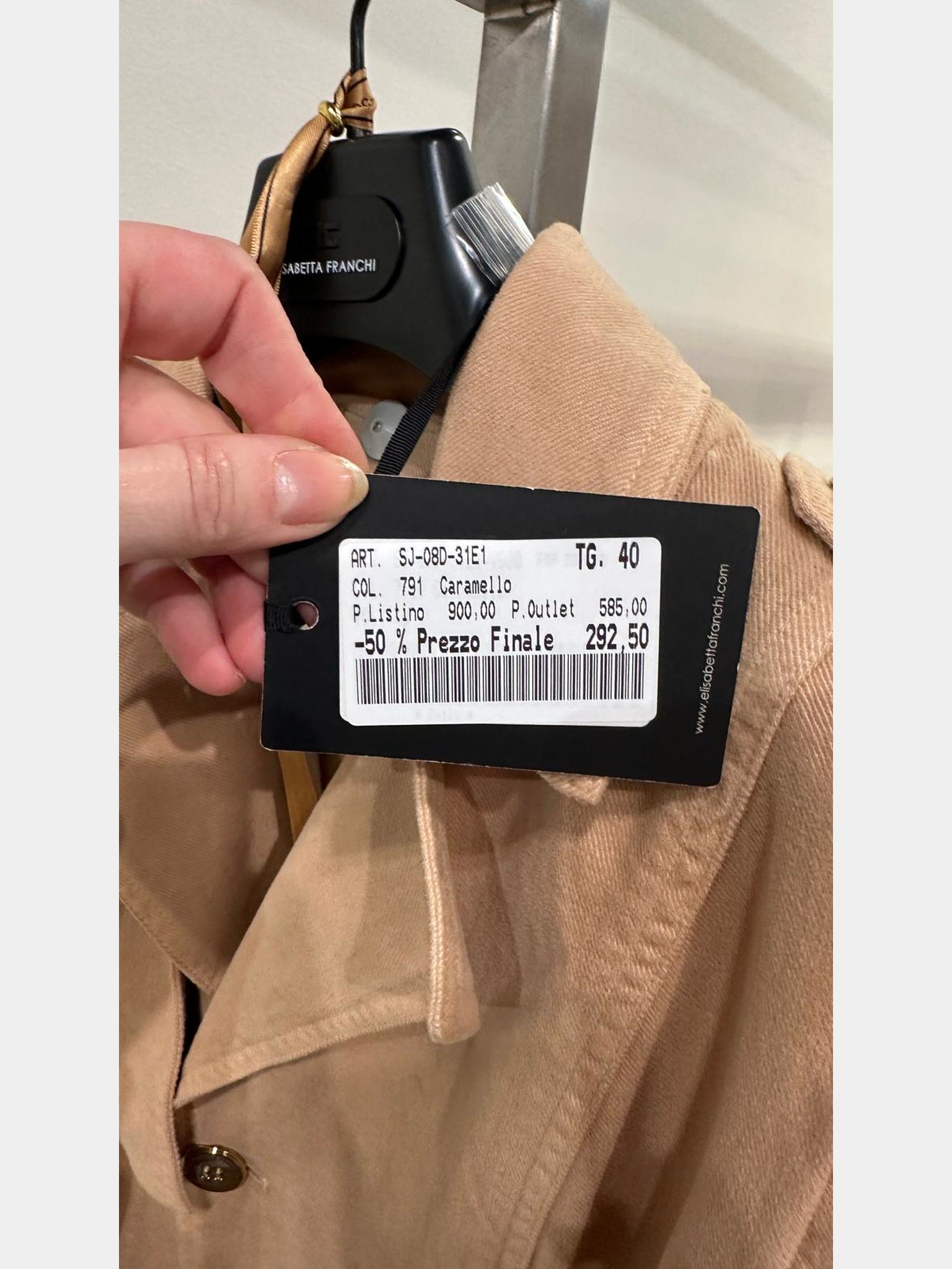 Elisabetta Franchi Caramel CoatElisabetta Franchi