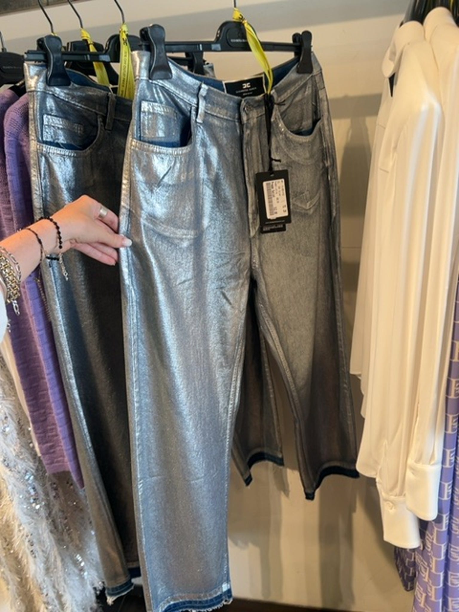 Elisabetta Franchi Damska bluzka srebrnaElisabetta Franchi