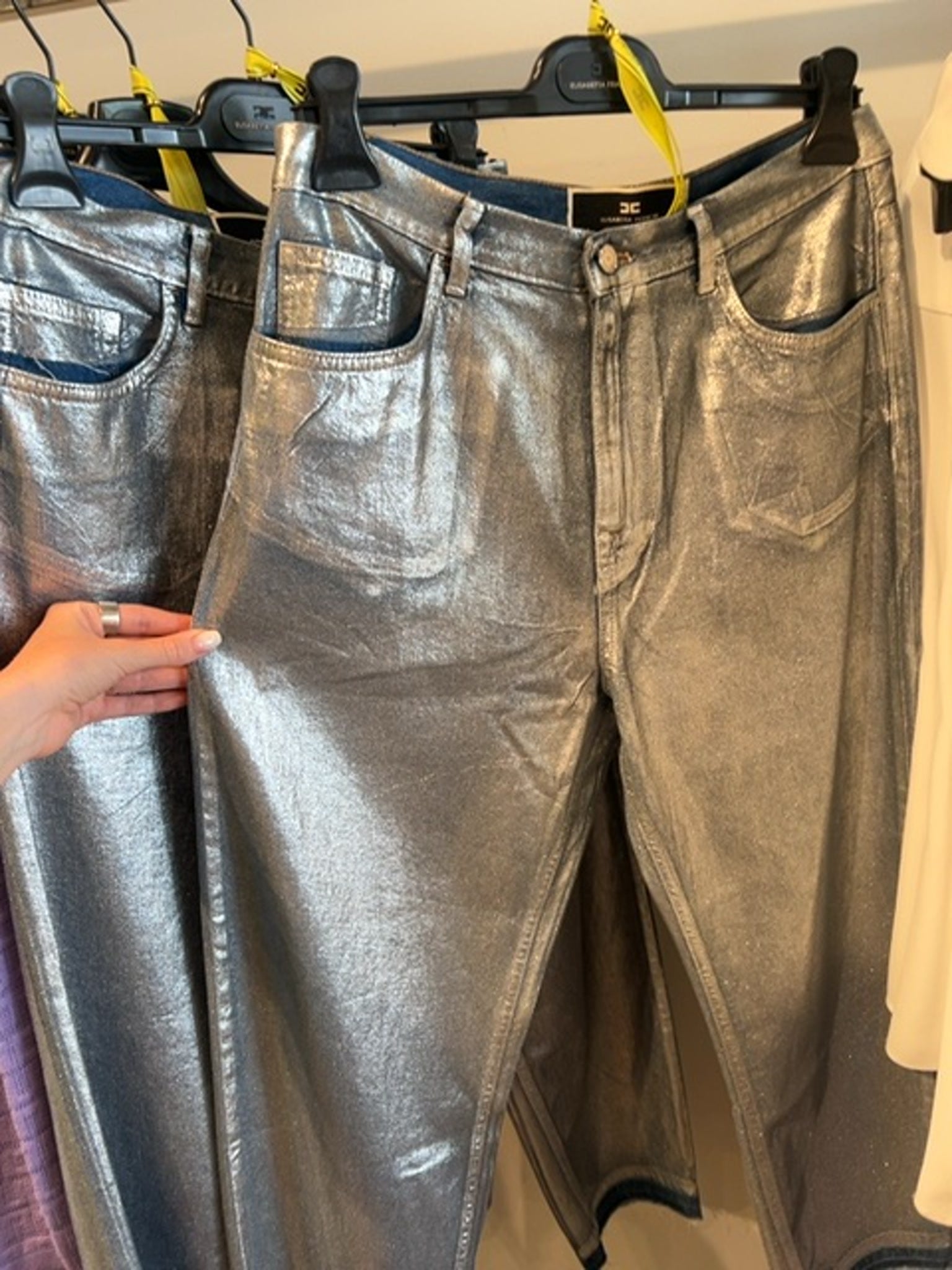 Elisabetta Franchi Damska bluzka srebrnaElisabetta Franchi
