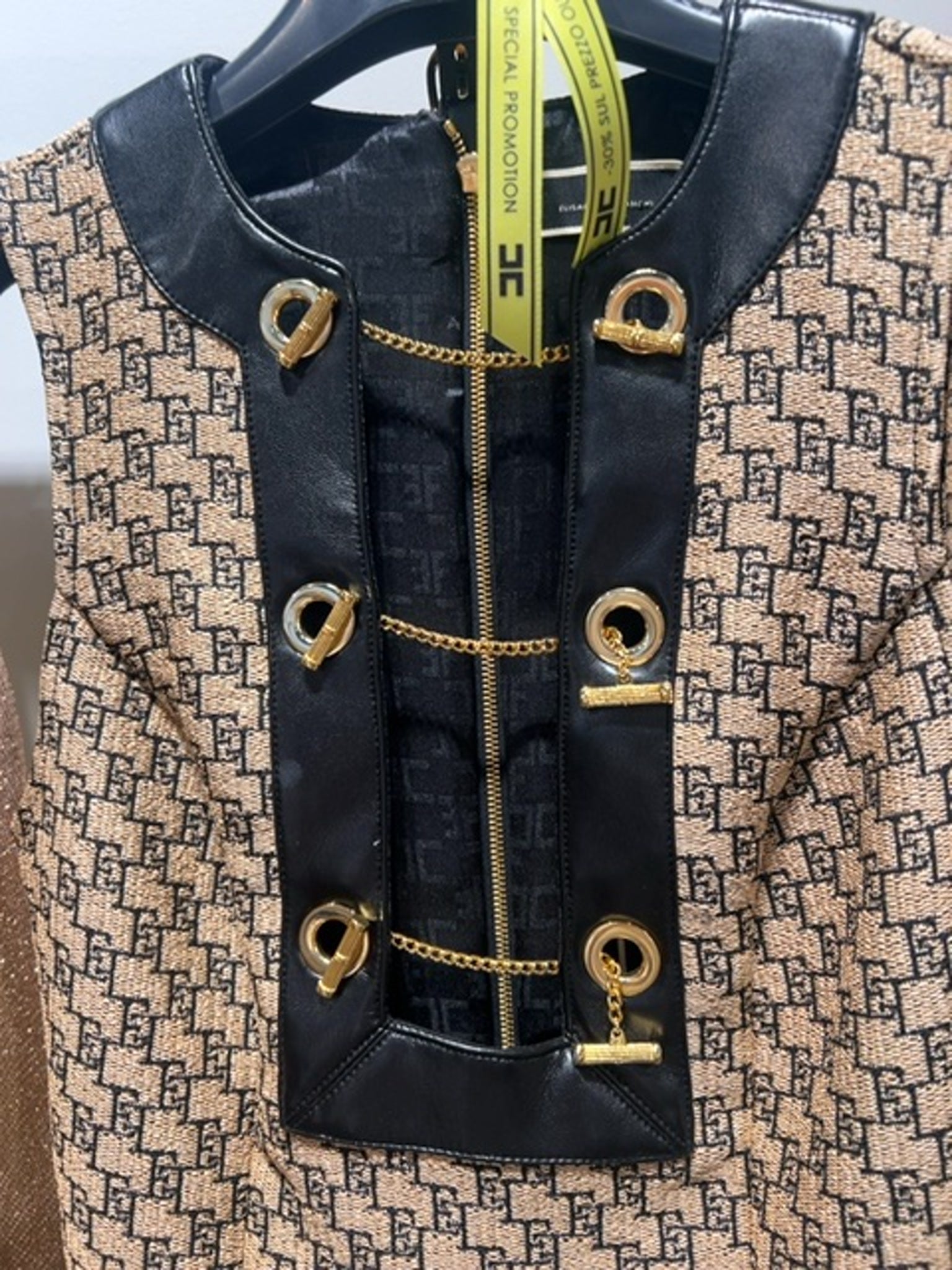 Elisabetta Franchi Damska torebka Paglia/NeroElisabetta Franchi