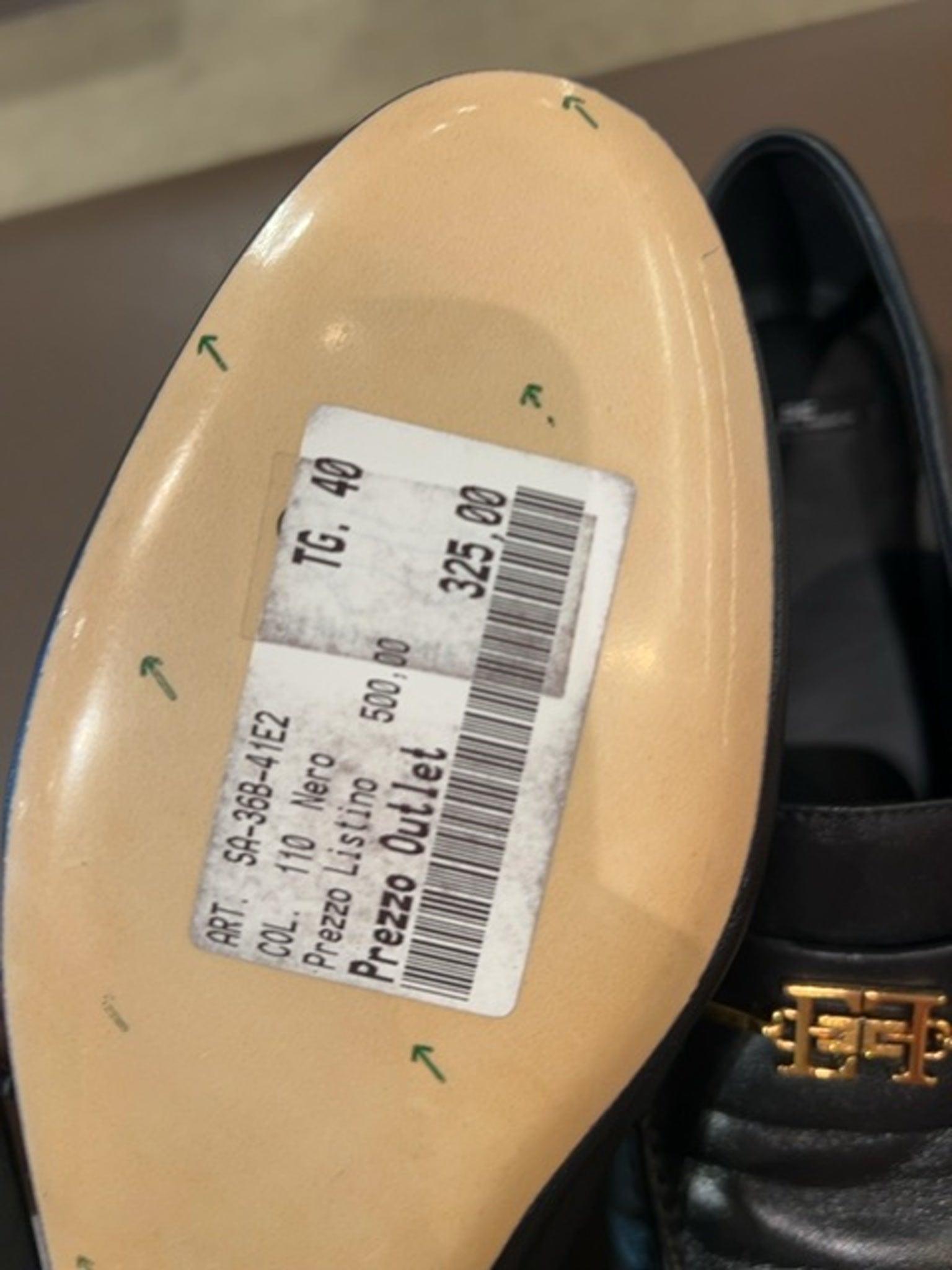 Elisabetta Franchi Damskie loafersy skórzane czarneElisabetta Franchi