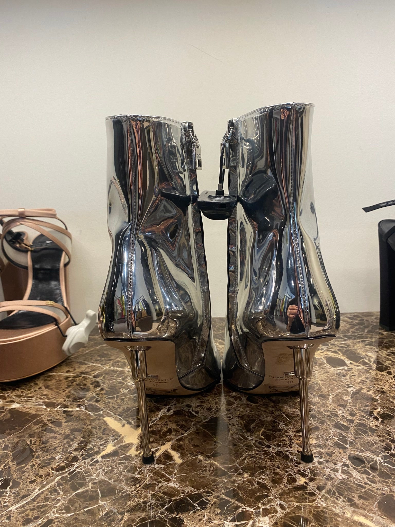 Elisabetta Franchi Damskie sandały ArgentoElisabetta Franchi