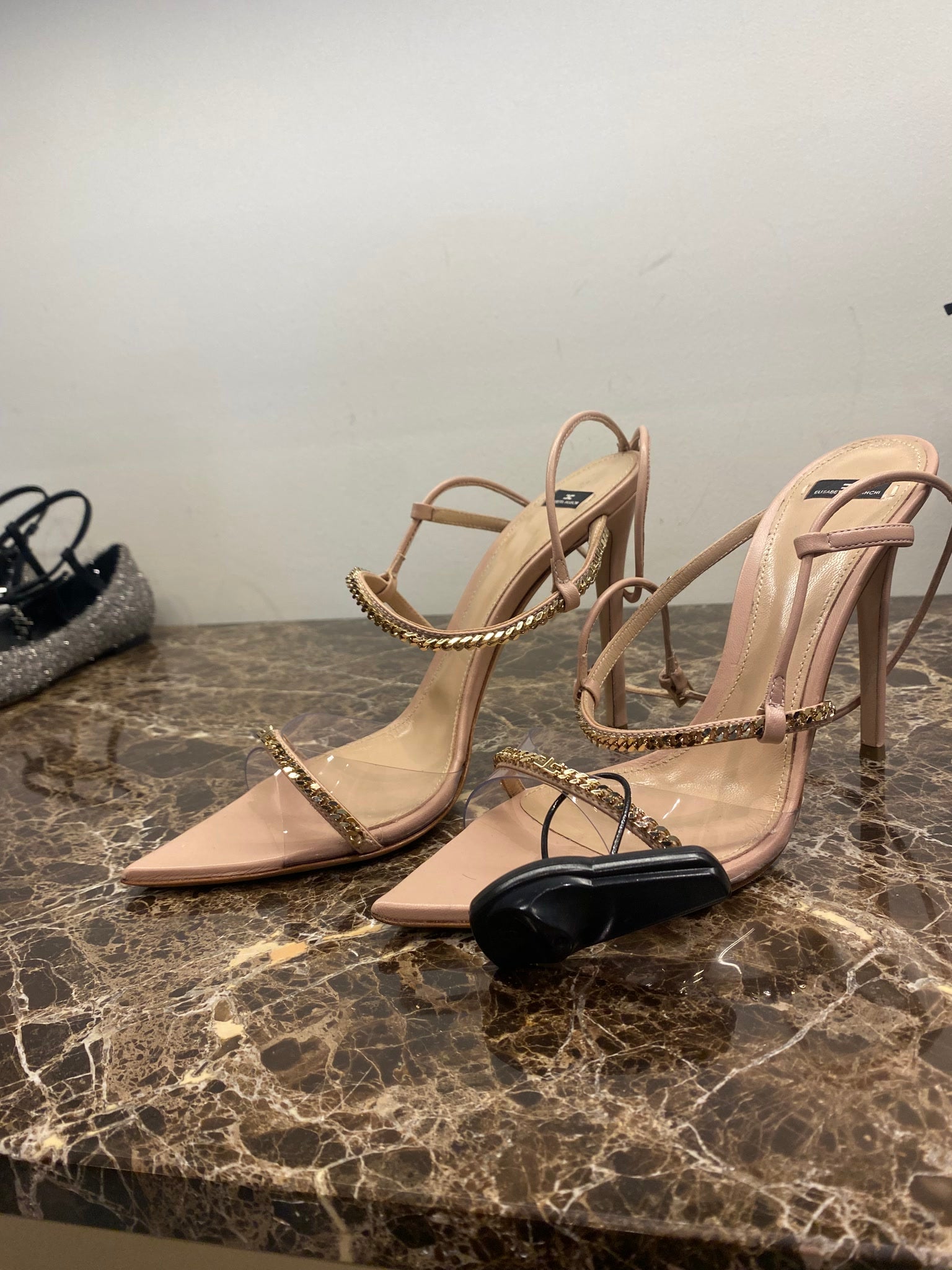 Elisabetta Franchi Damskie szpilki skórzane CarneElisabetta Franchi