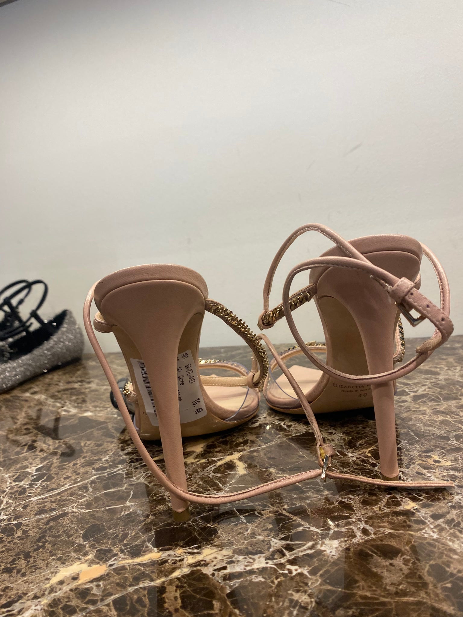 Elisabetta Franchi Damskie szpilki skórzane CarneElisabetta Franchi