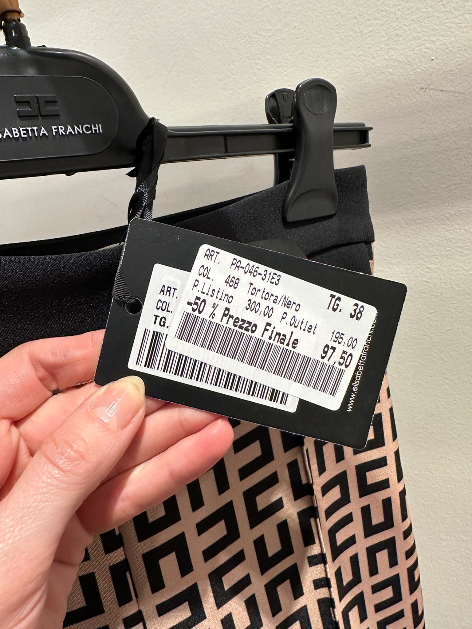 Elisabetta Franchi Tortora Nero PantsElisabetta Franchi
