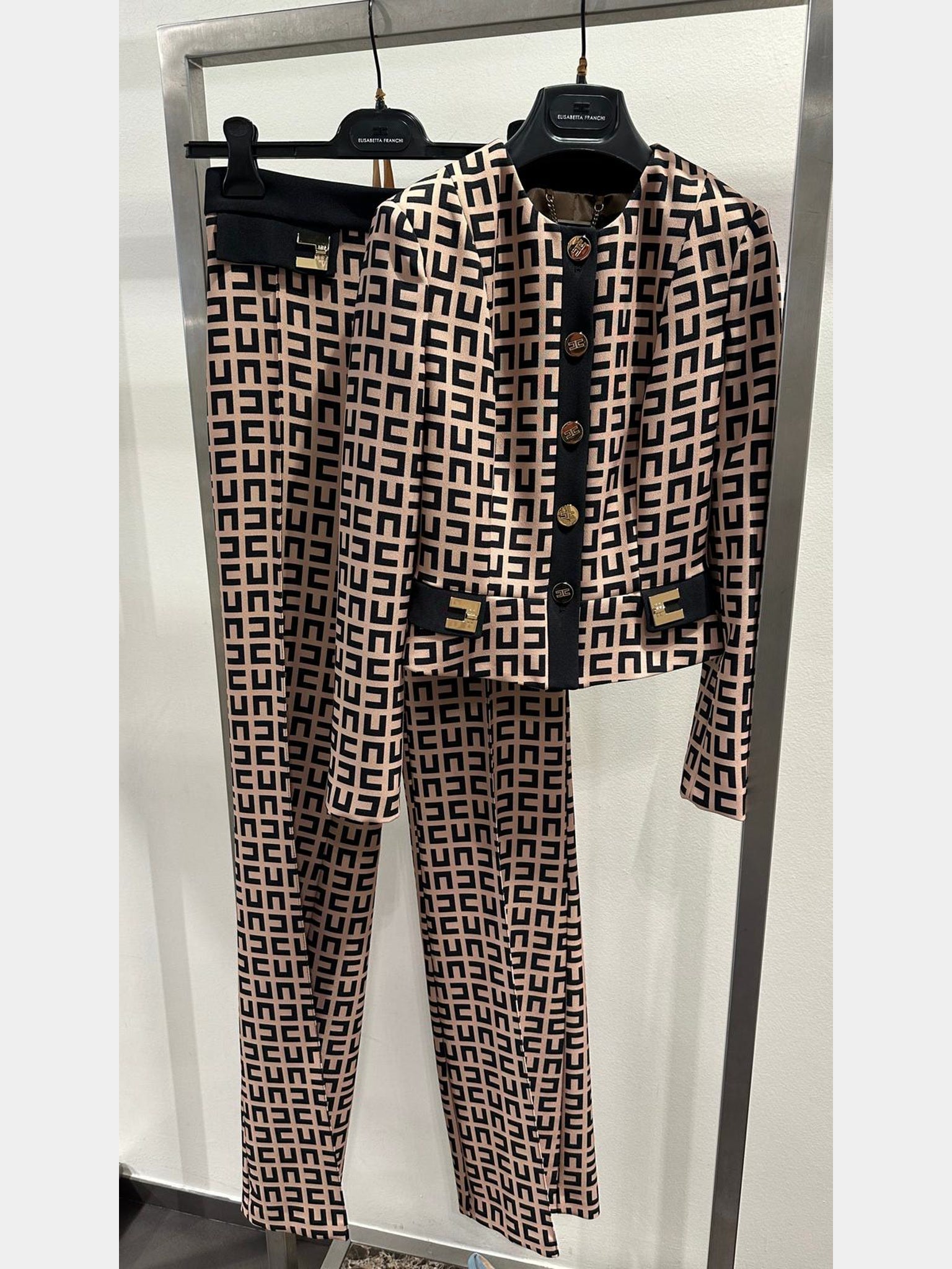 Elisabetta Franchi Tortora Nero PantsElisabetta Franchi