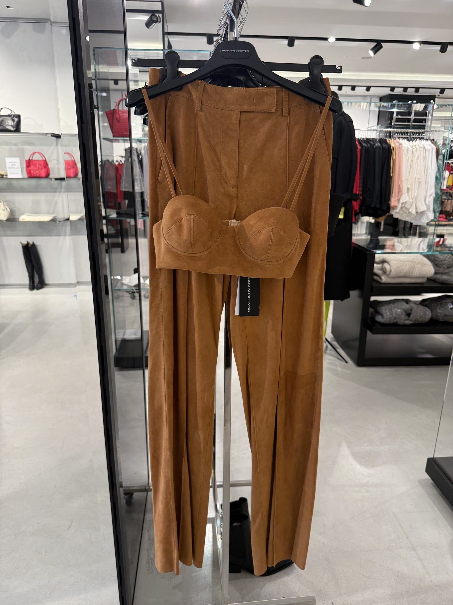 Ermanno Scervino Brown Suede TopErmanno Scervino