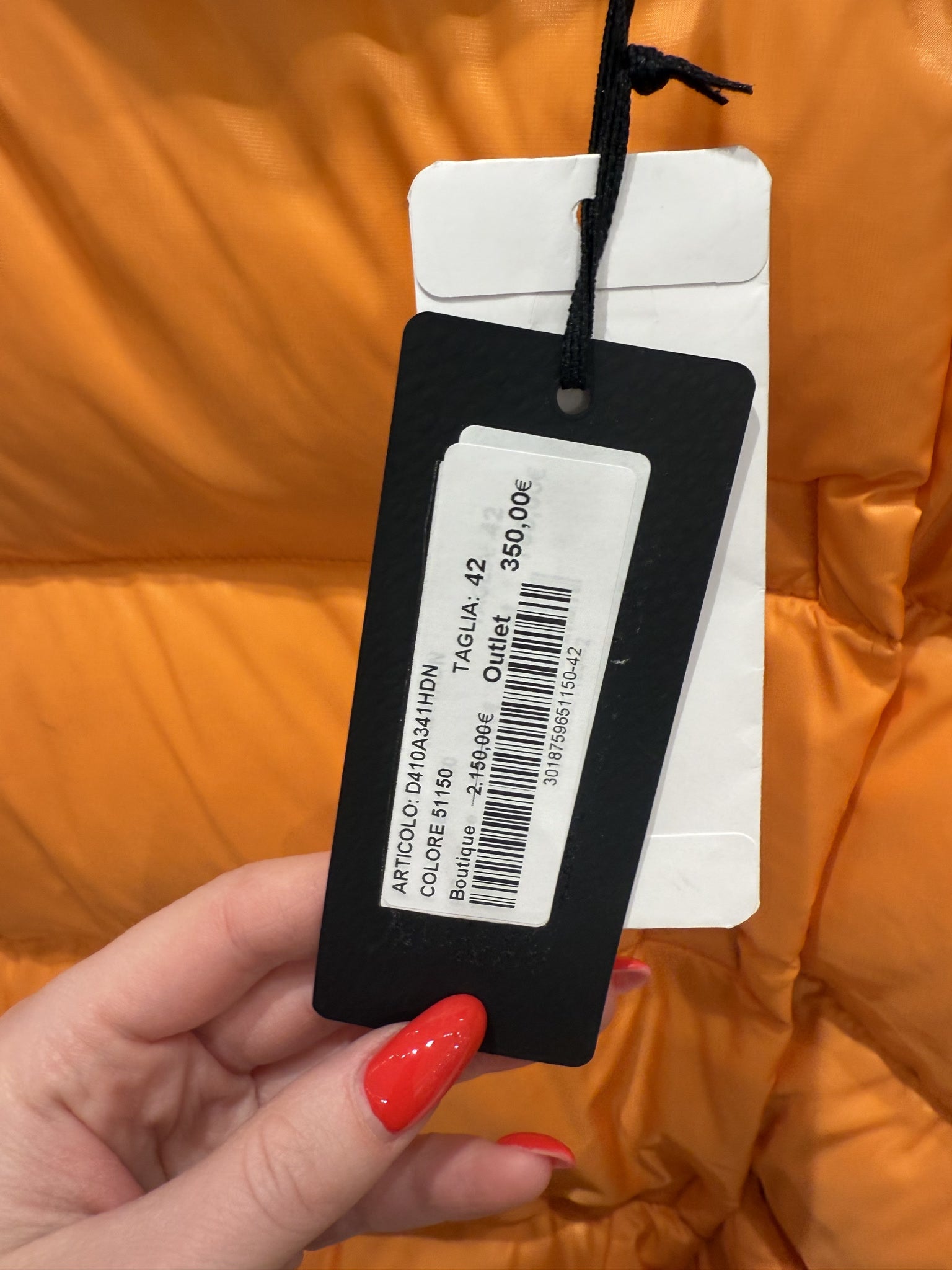 Ermanno Scervino Orange Down JacketErmanno Scervino