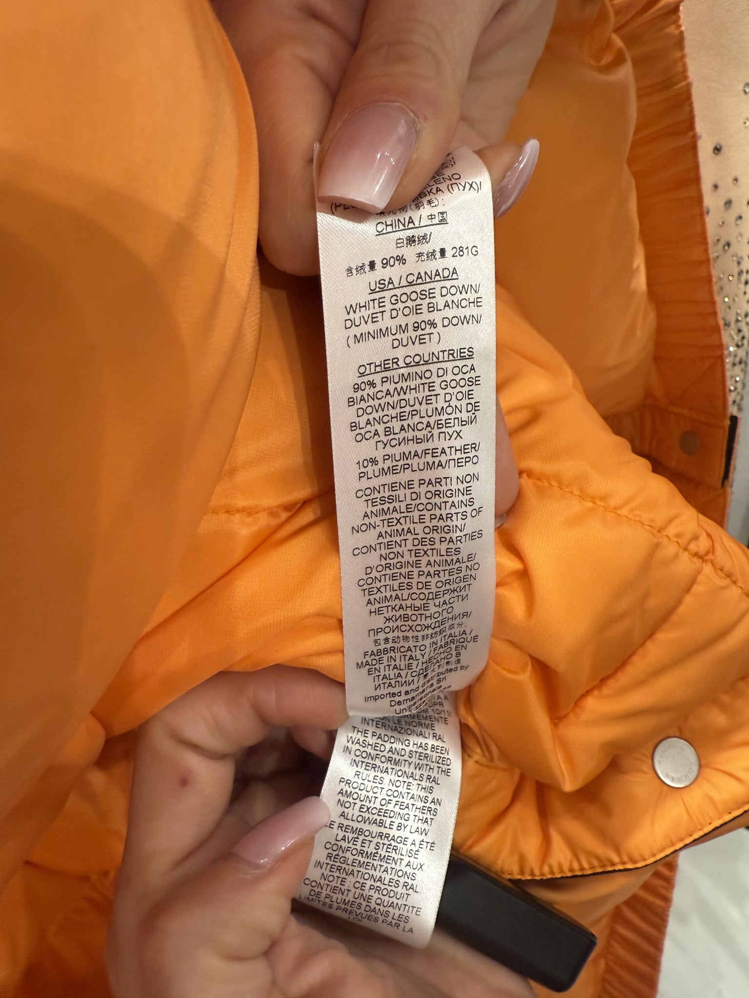 Ermanno Scervino Orange Down JacketErmanno Scervino