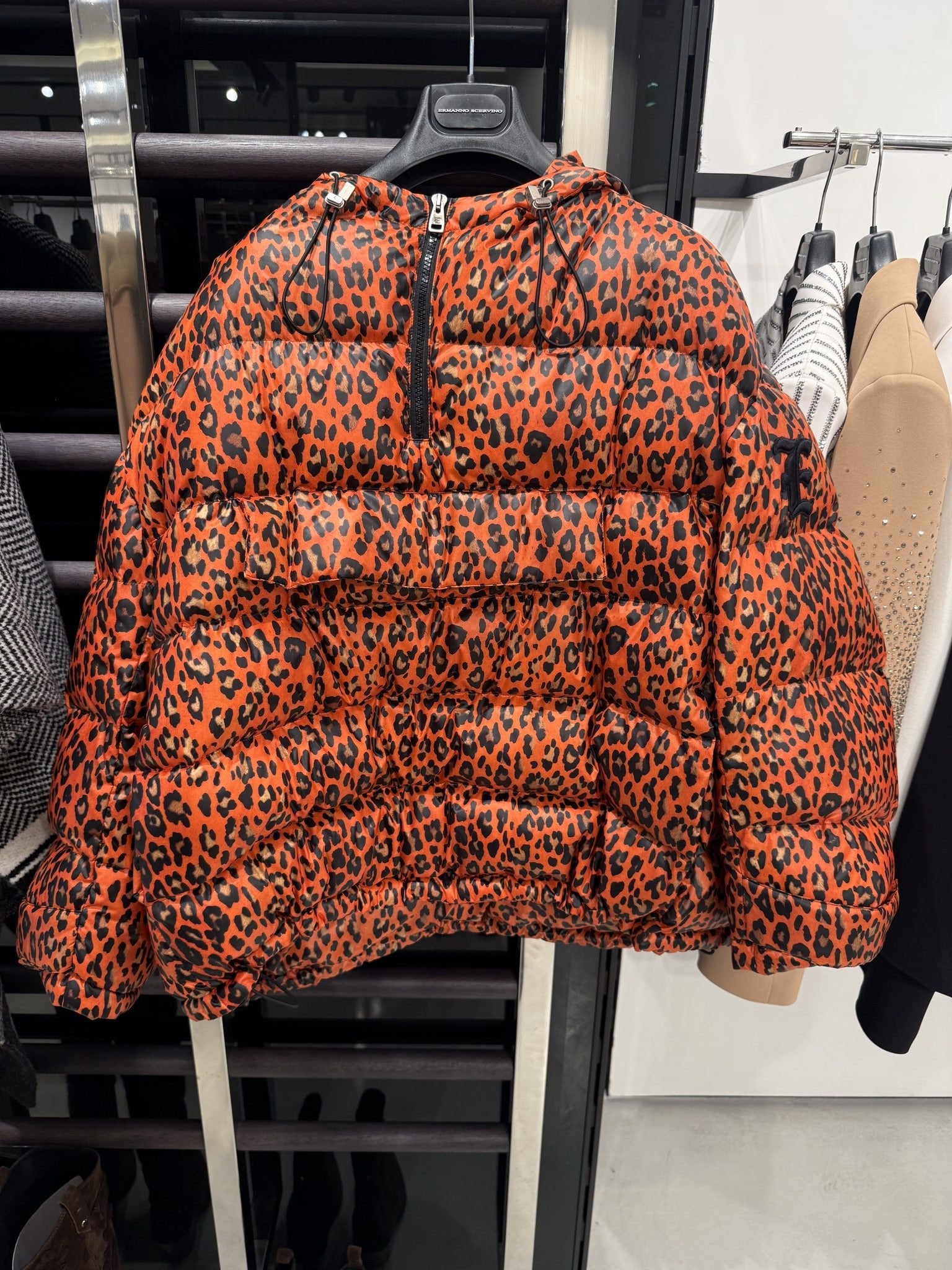 Ermanno Scervino Orange Ocelot JacketErmanno Scervino