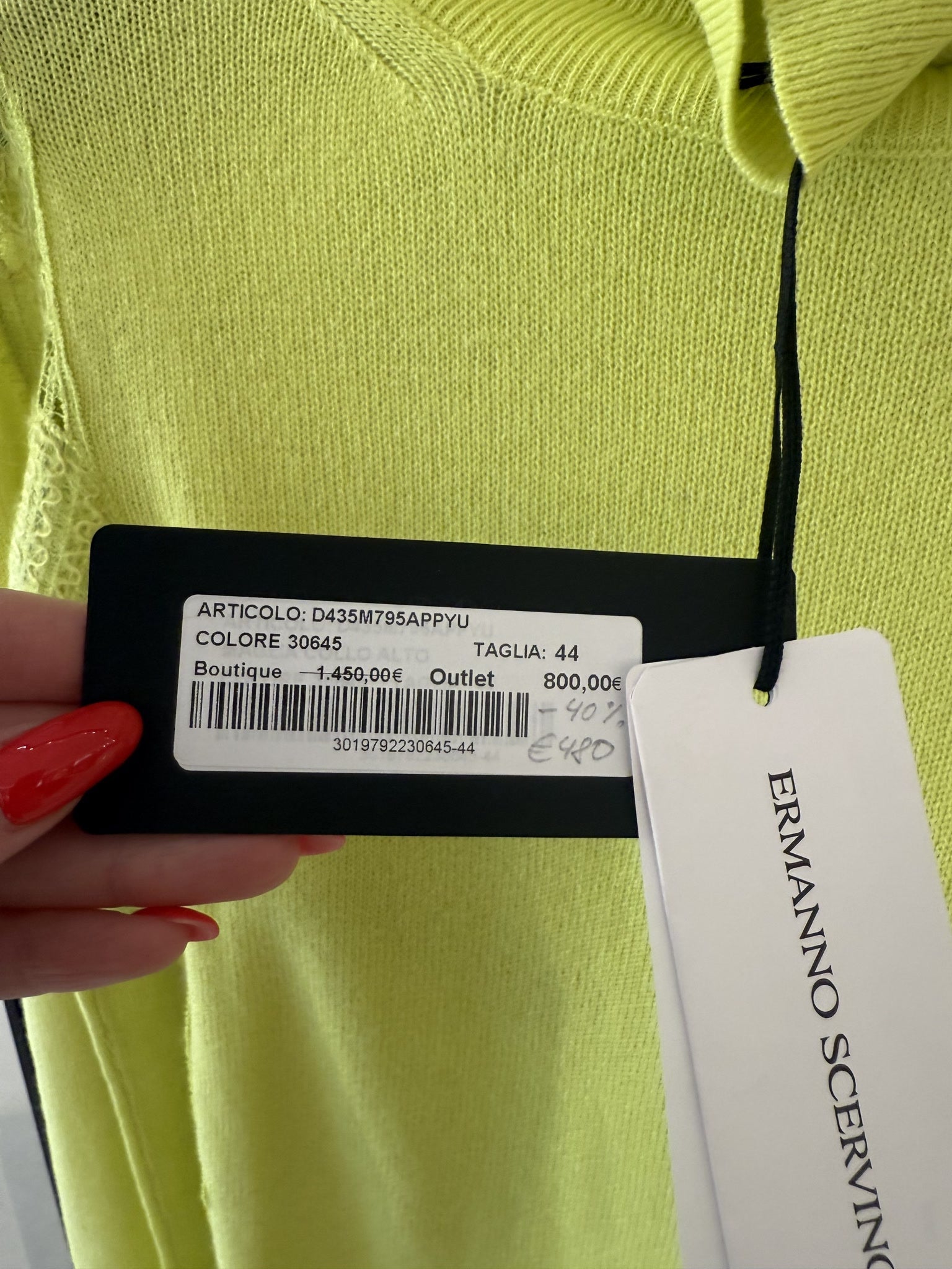 Ermanno Scervino Yellow Knit SweaterErmanno Scervino