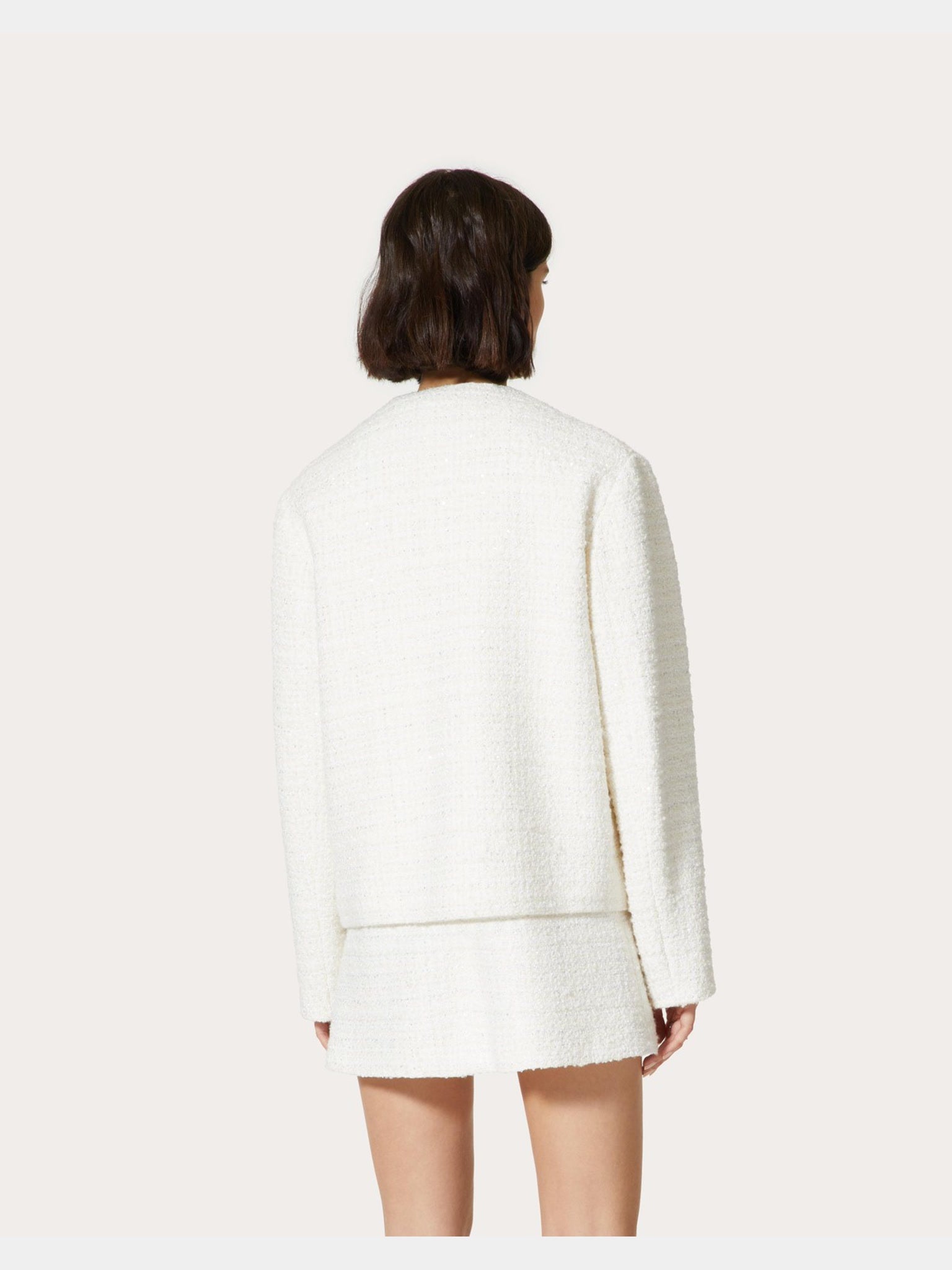 EMBROIDERED GLAZE TWEED JACKET