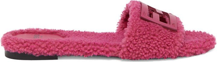 Fendi Baguette Genuine Shearling Slide SandalFendi