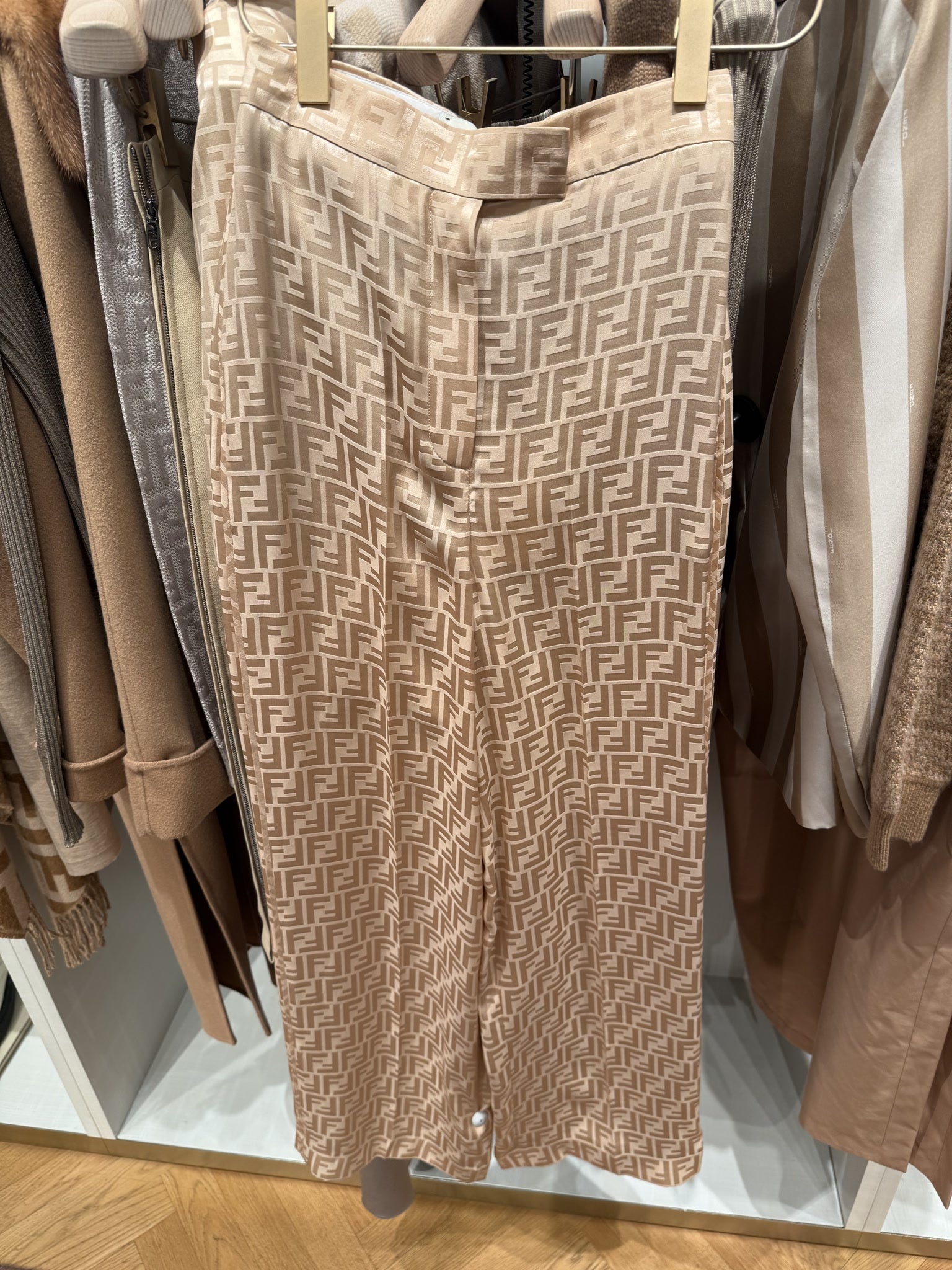 Fendi Beige Monogram PantsFendi