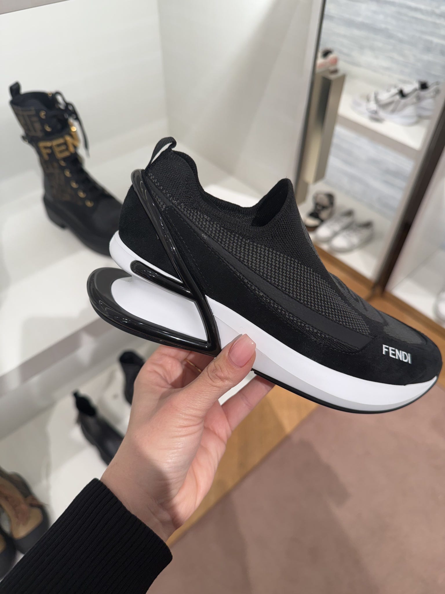 Fendi Black Sports ShoesFendi