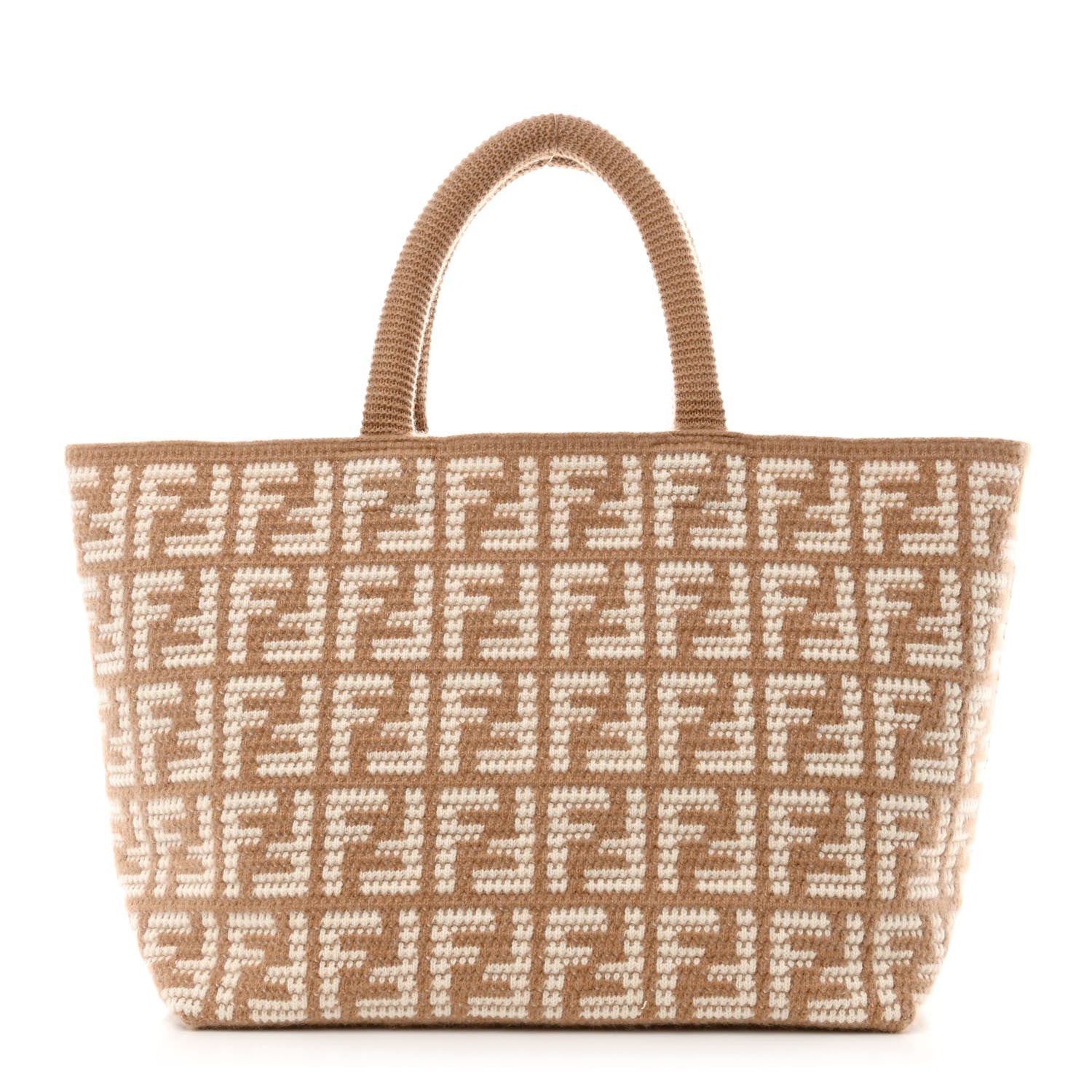 Fendi Cashmere Knit FF Large Shopper ToteFendi