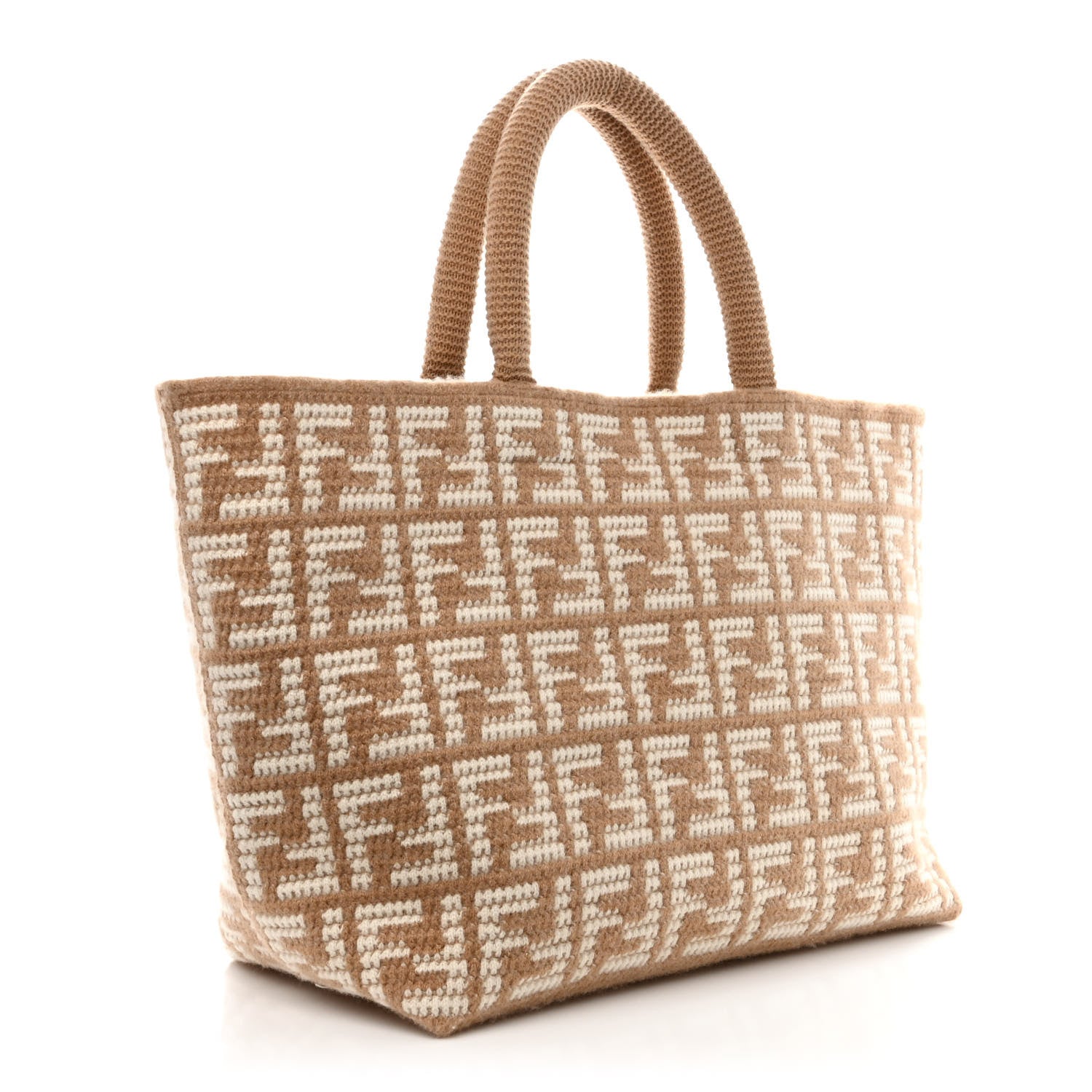 Fendi Cashmere Knit FF Large Shopper ToteFendi