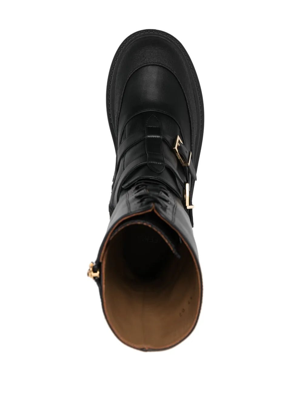 Fendi Delfina Leather Biker BootsFendi
