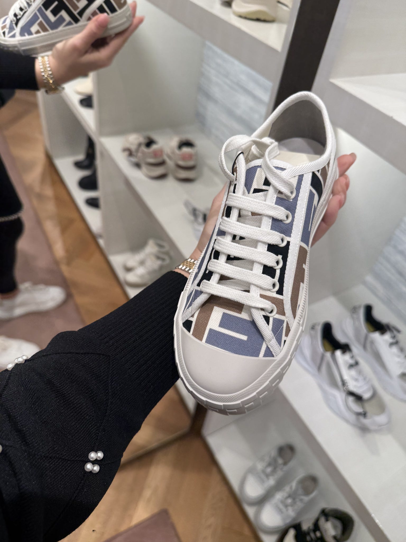 Fendi Domino Canvas SneakersFendi