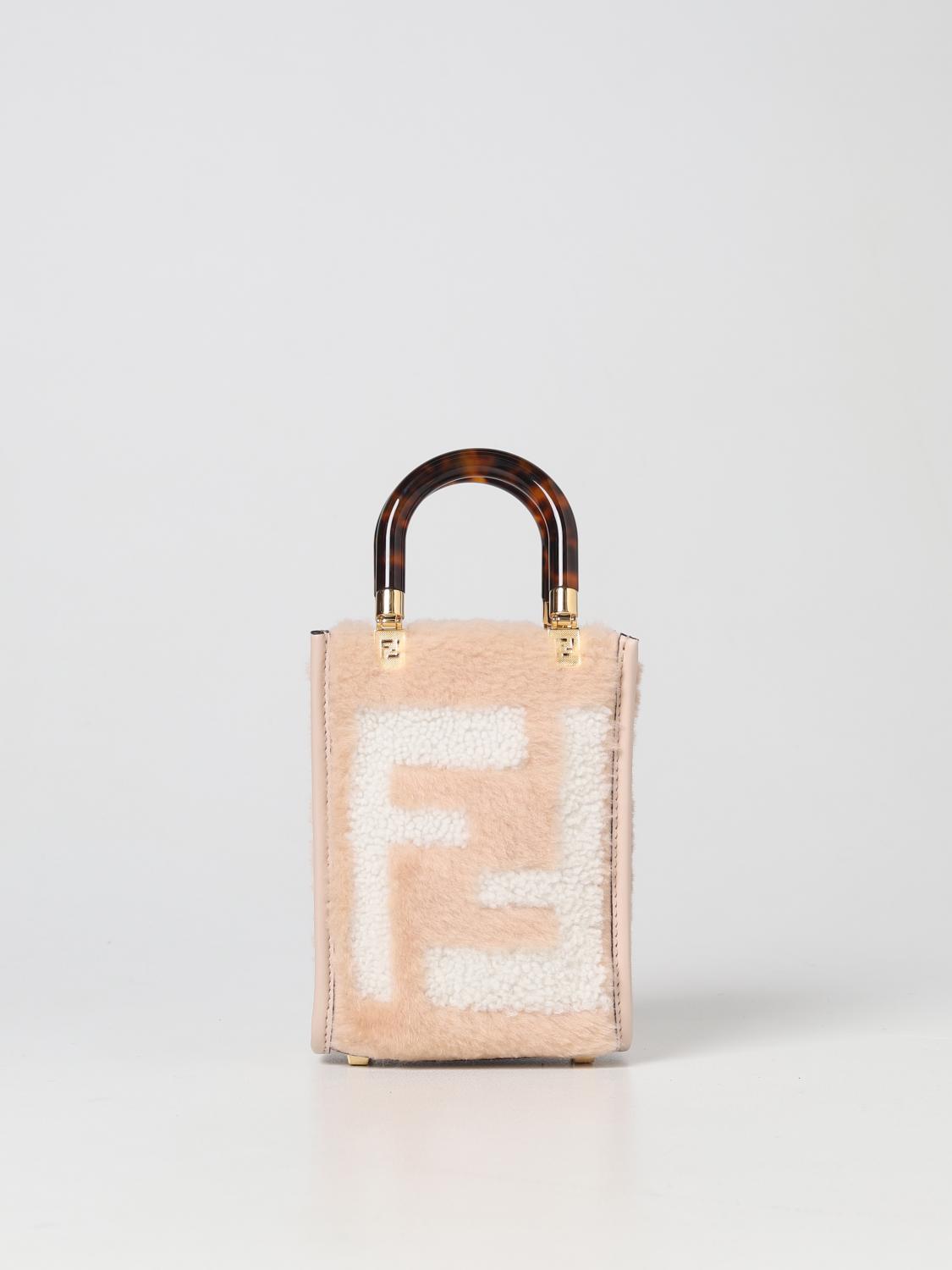 Fendi White Lamb Fur Calf LeatherFendi