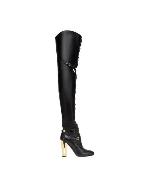 Fendi Women's Black Delfina Over - the - knee BootsFendi