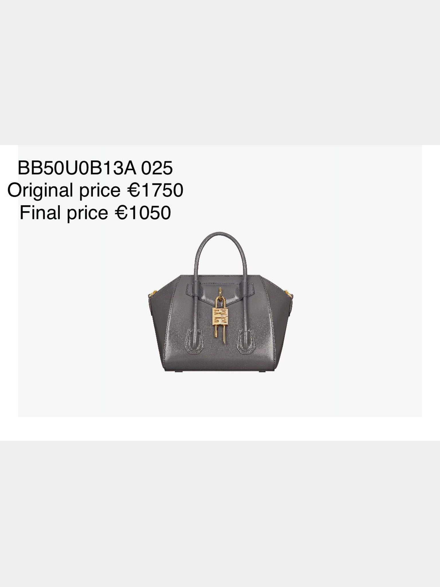 Givenchy Damska torebka na ramię szaraGivenchy