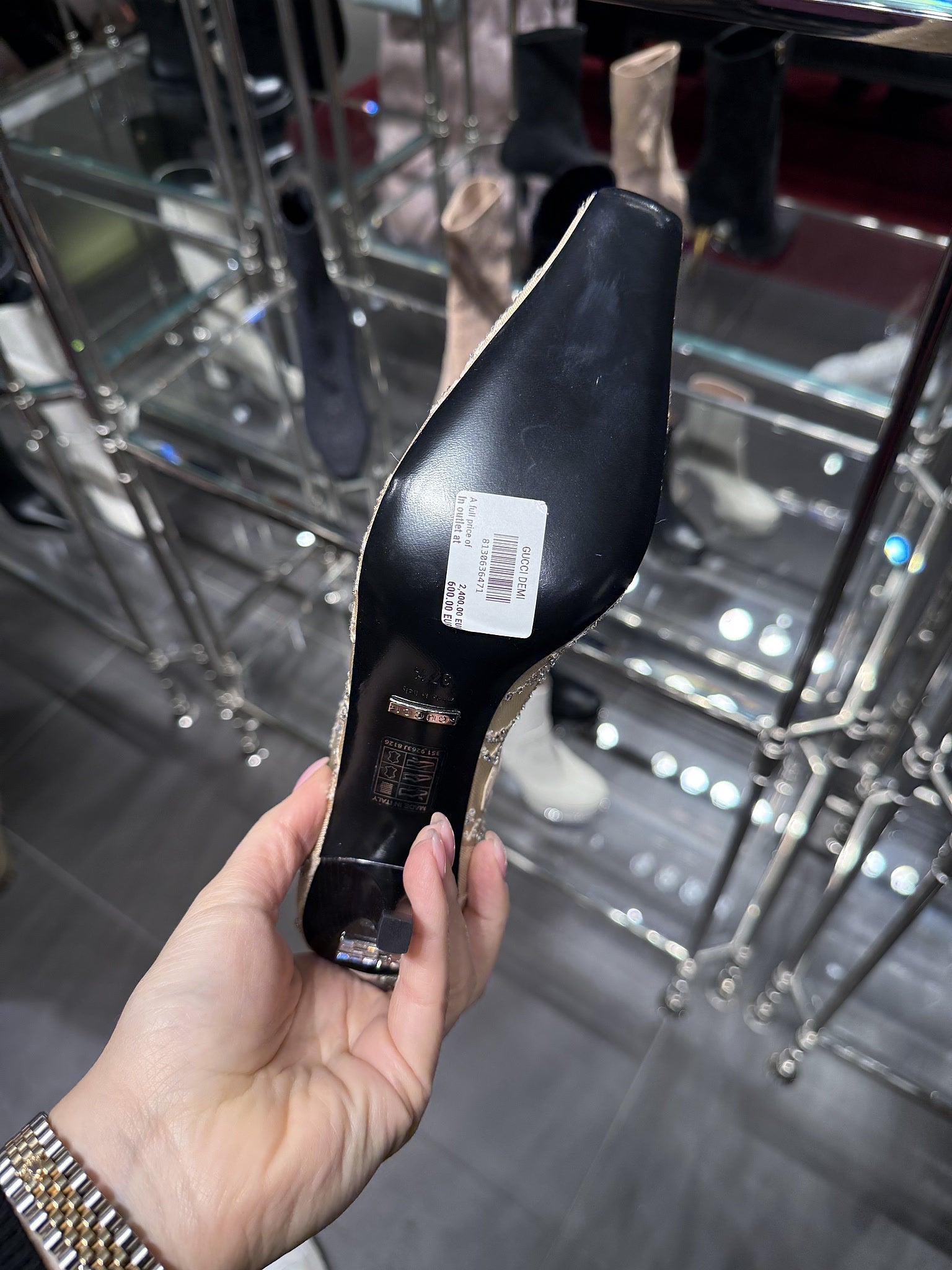 Gucci beige GG heeled ankle bootsGucci