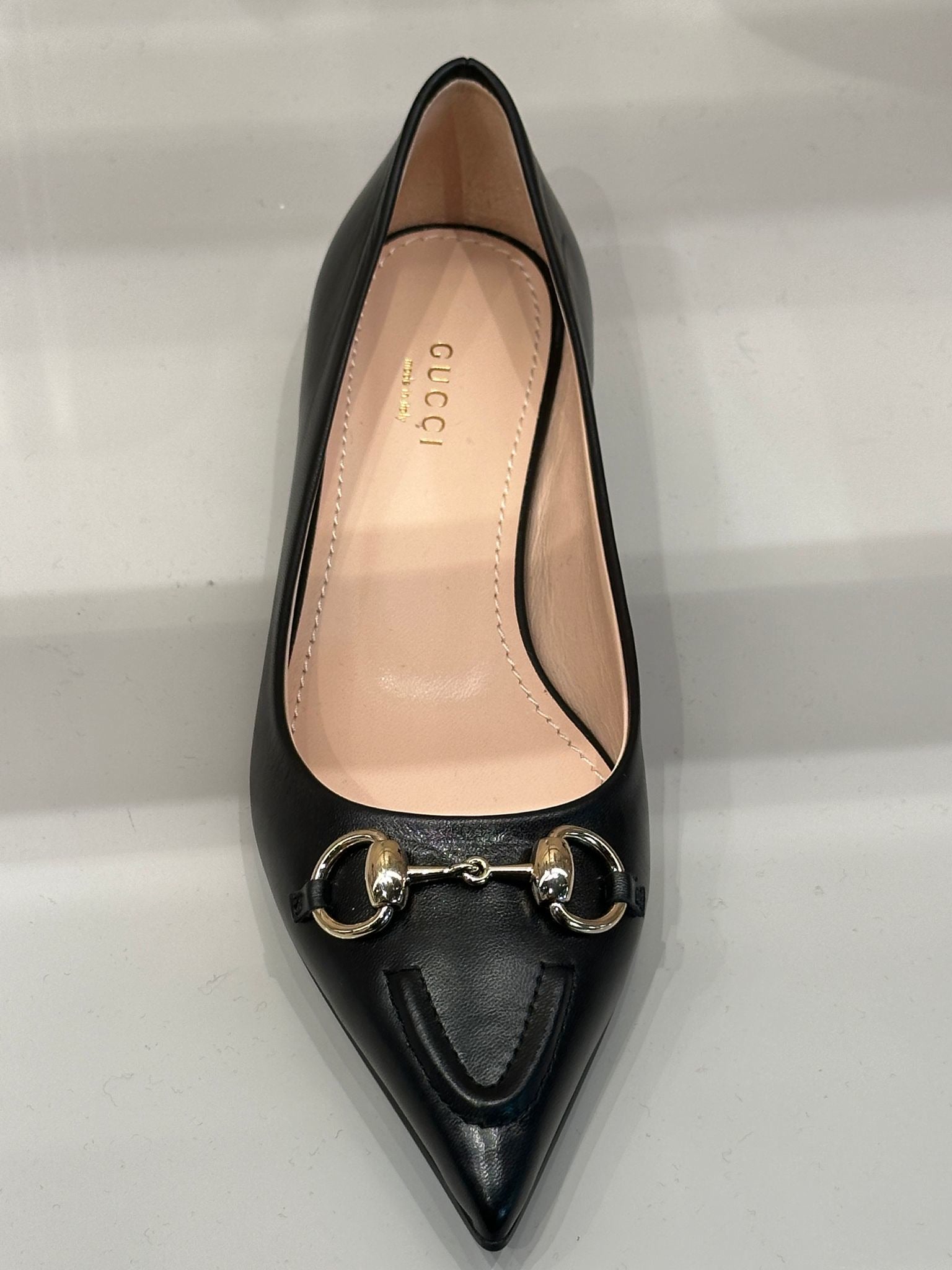 Gucci Black Leather Flats blackGucci