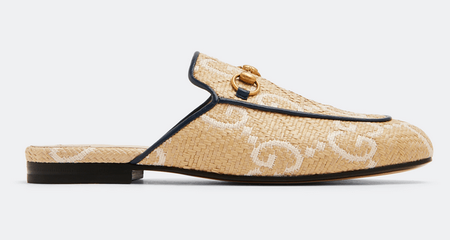 Gucci GG Princetown slippers beige and blueGucci
