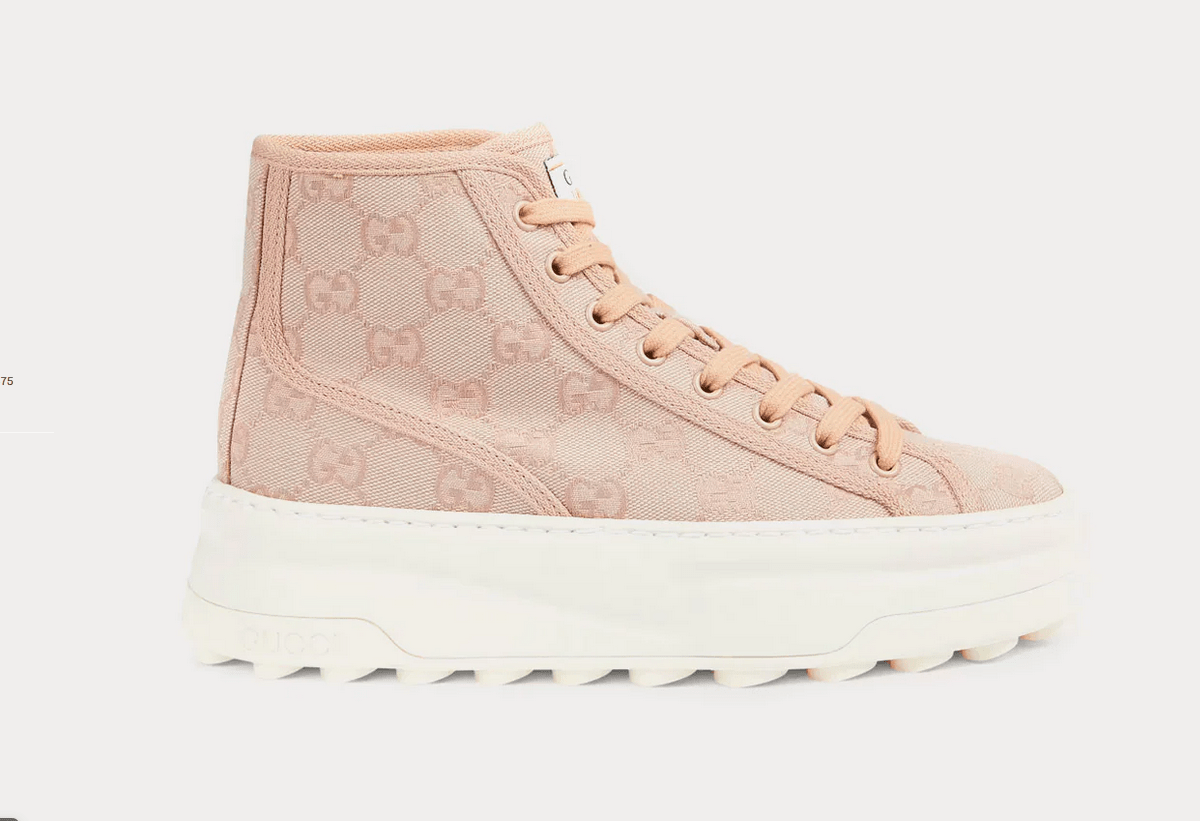 Gucci Gucci Pink GG Canvas Tennis 1977 High Top SneakersGucci