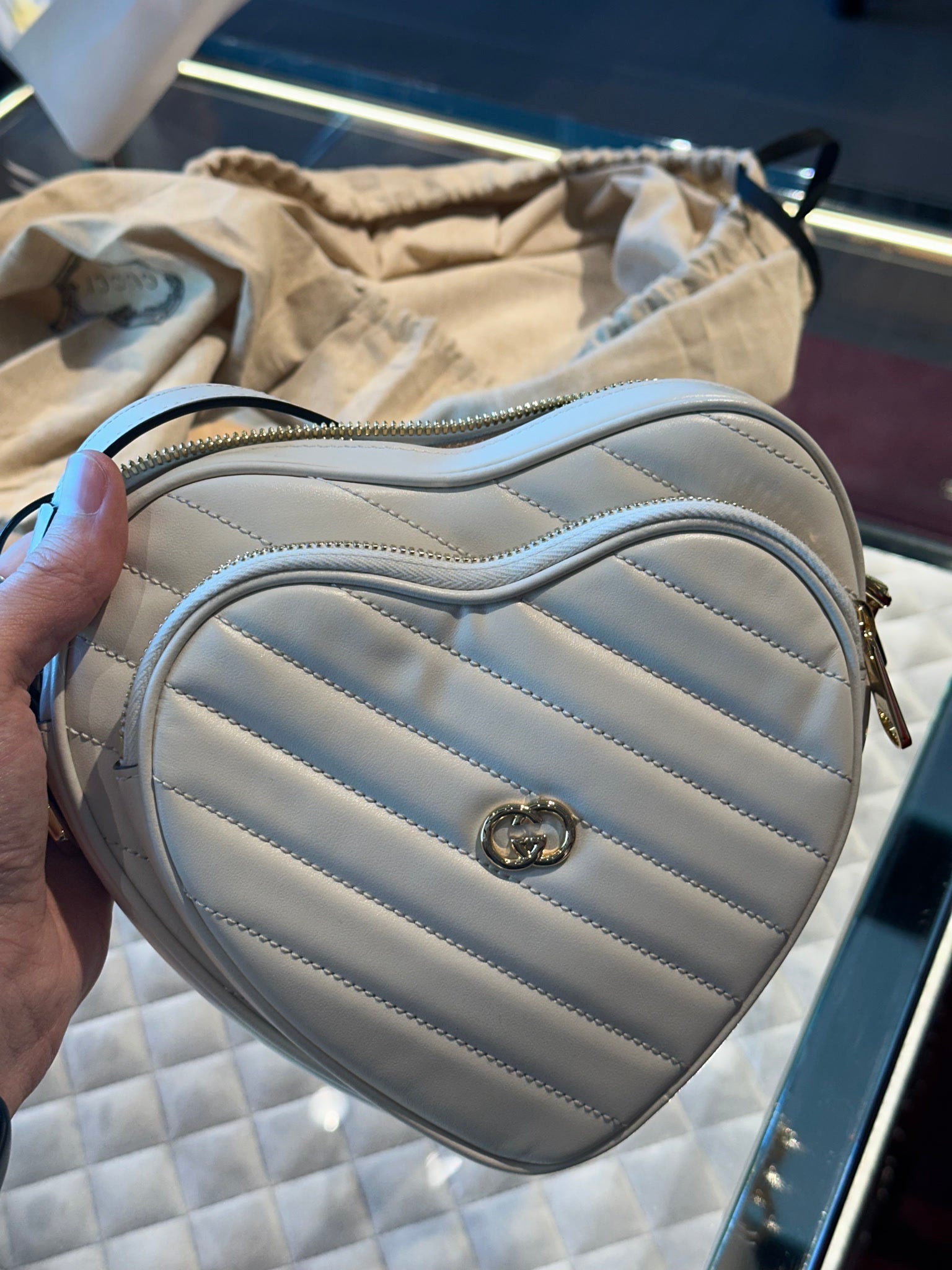 Gucci Handbag Heart Lion Trapunta DiagonalGucci