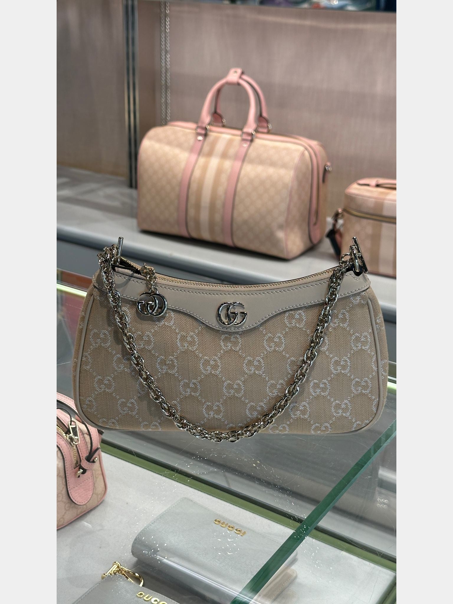Gucci Handbag Ophidia Summer Denim GG Harness TravelGucci