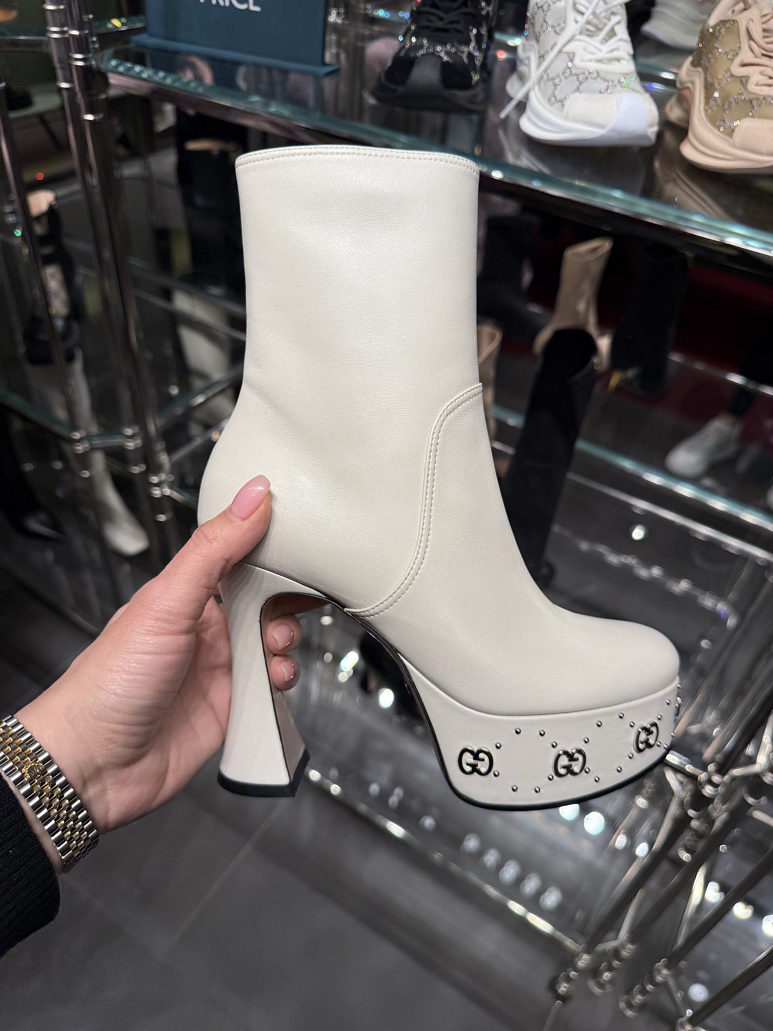 Gucci JANAYA Boots WhiteGucci