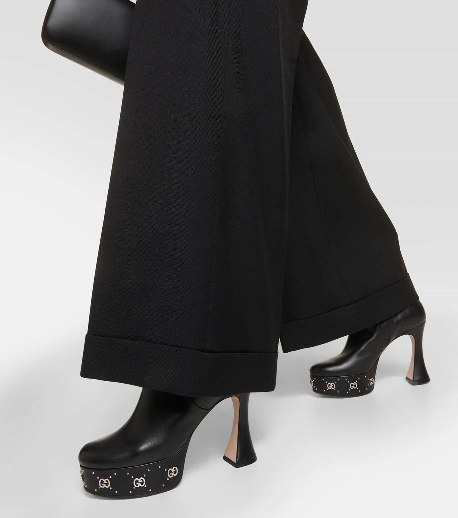 Gucci Janaya Leather Ankle BootsGucci