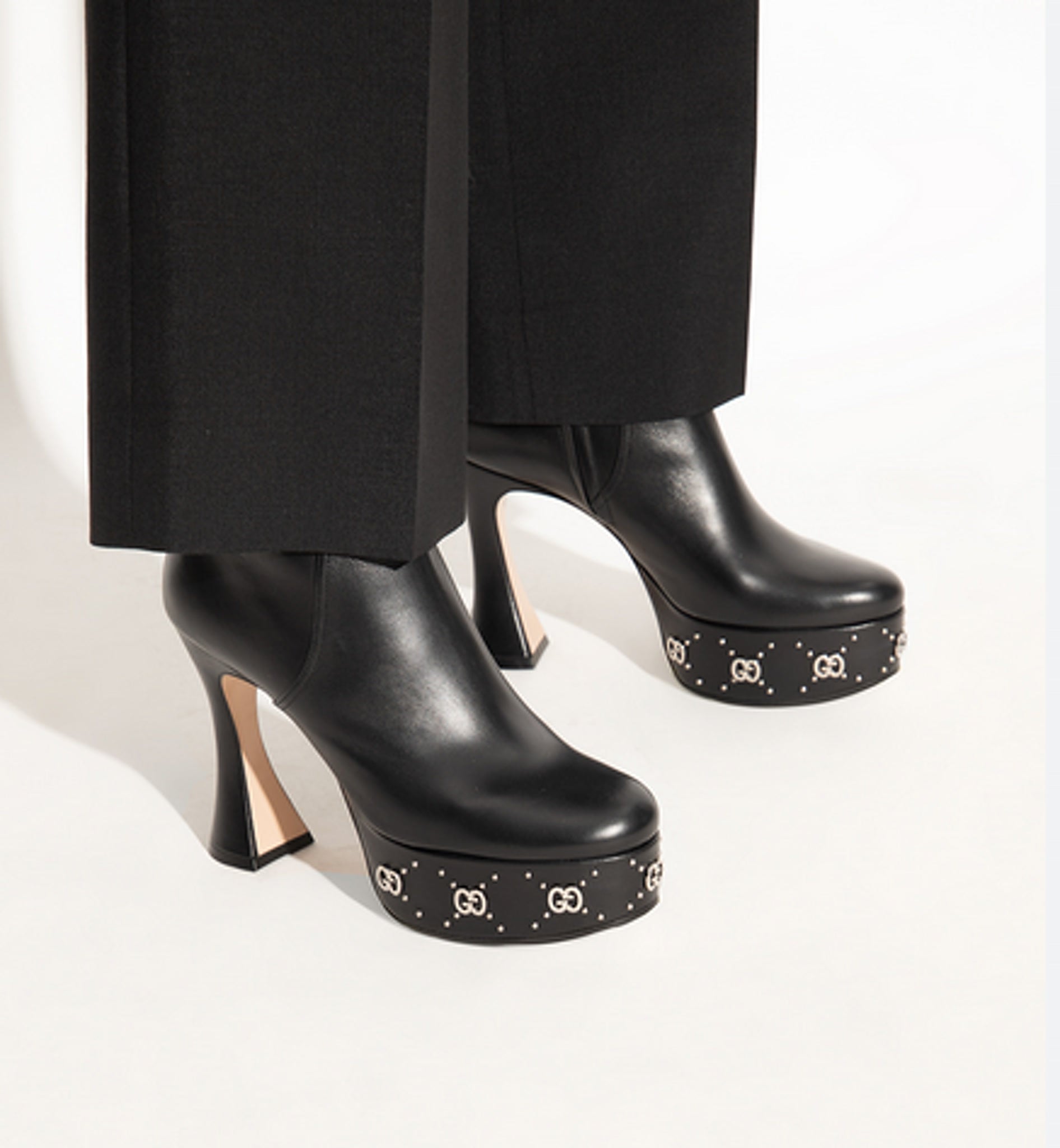 Gucci Janaya Leather Ankle BootsGucci
