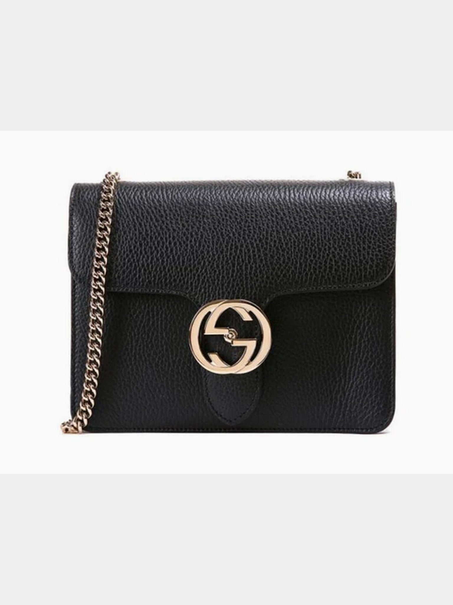 Gucci Leather Organ Satchel Single Shoulder Bag BlackGucci