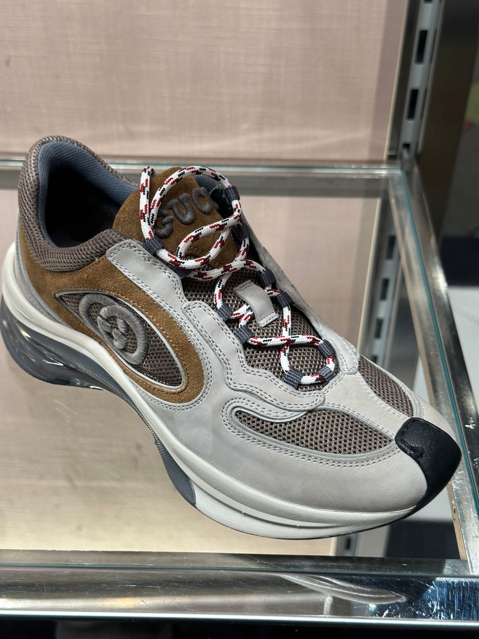 Gucci Run Premium Sneakers white and brownGucci