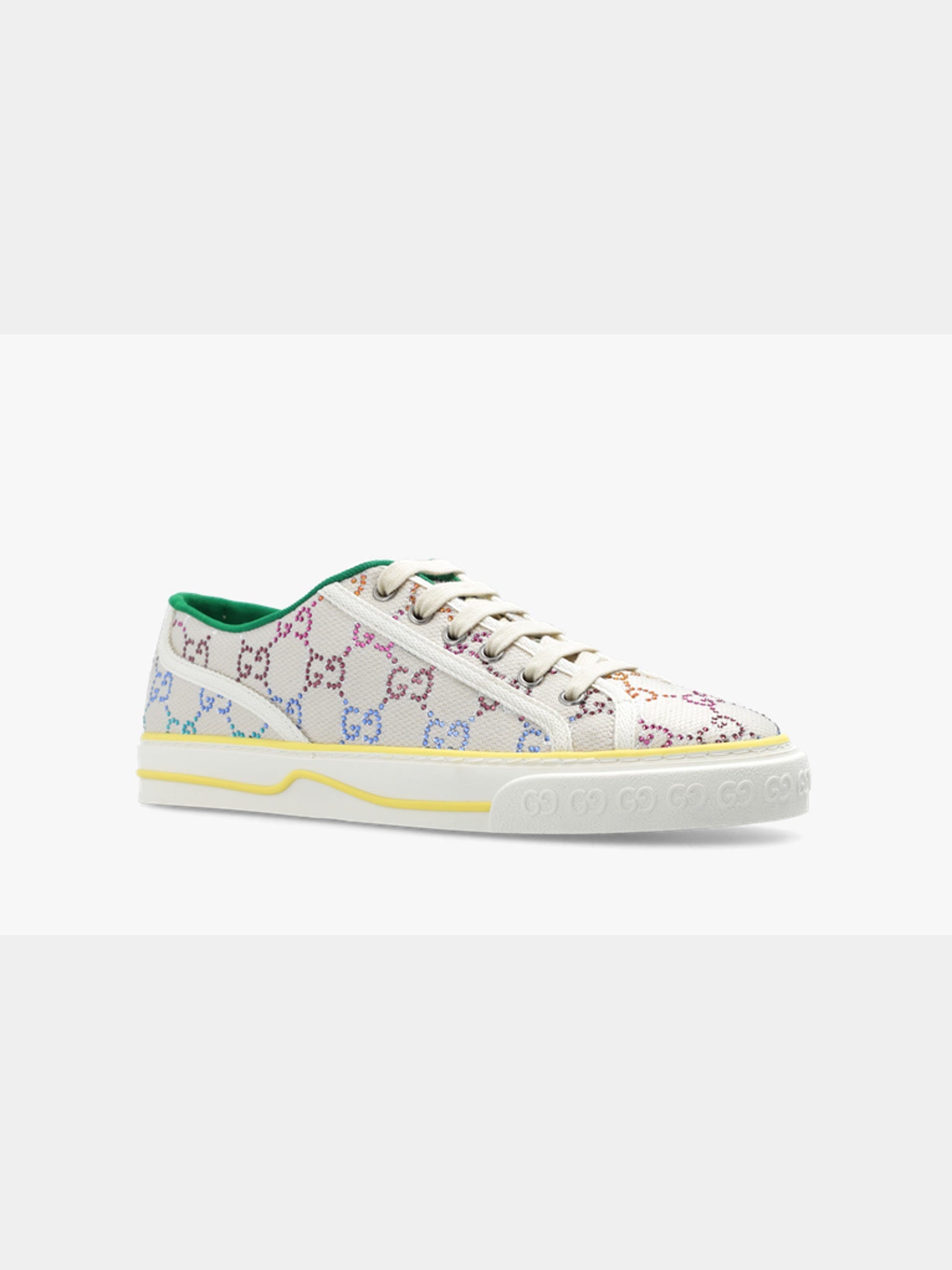 Gucci Sneakers Damskie Białe z kolorowymi kryształkami GG Tenisówki 1977Gucci