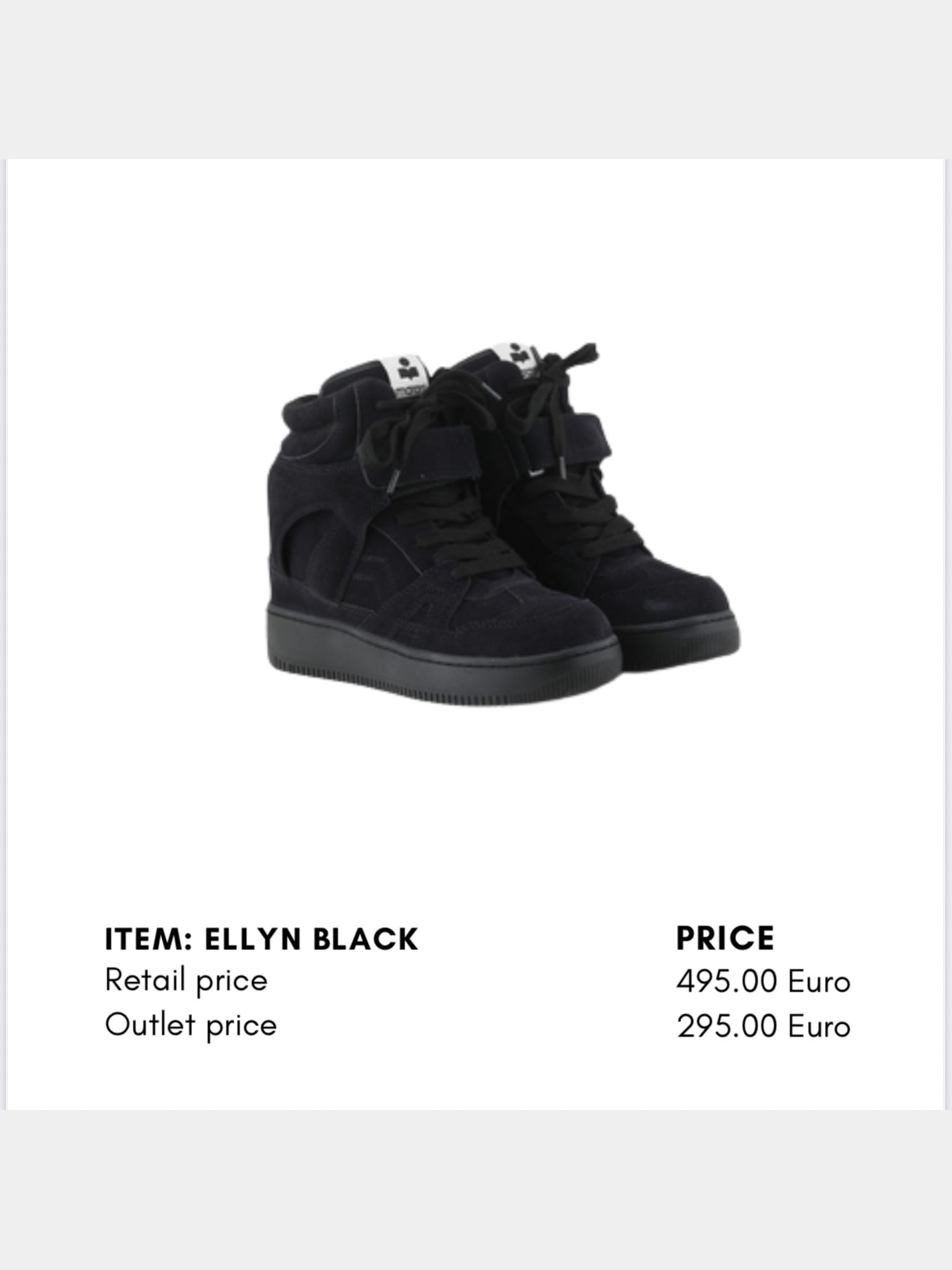 Isabel Marant Czarne Trampki Damskie EllynIsabel Marant
