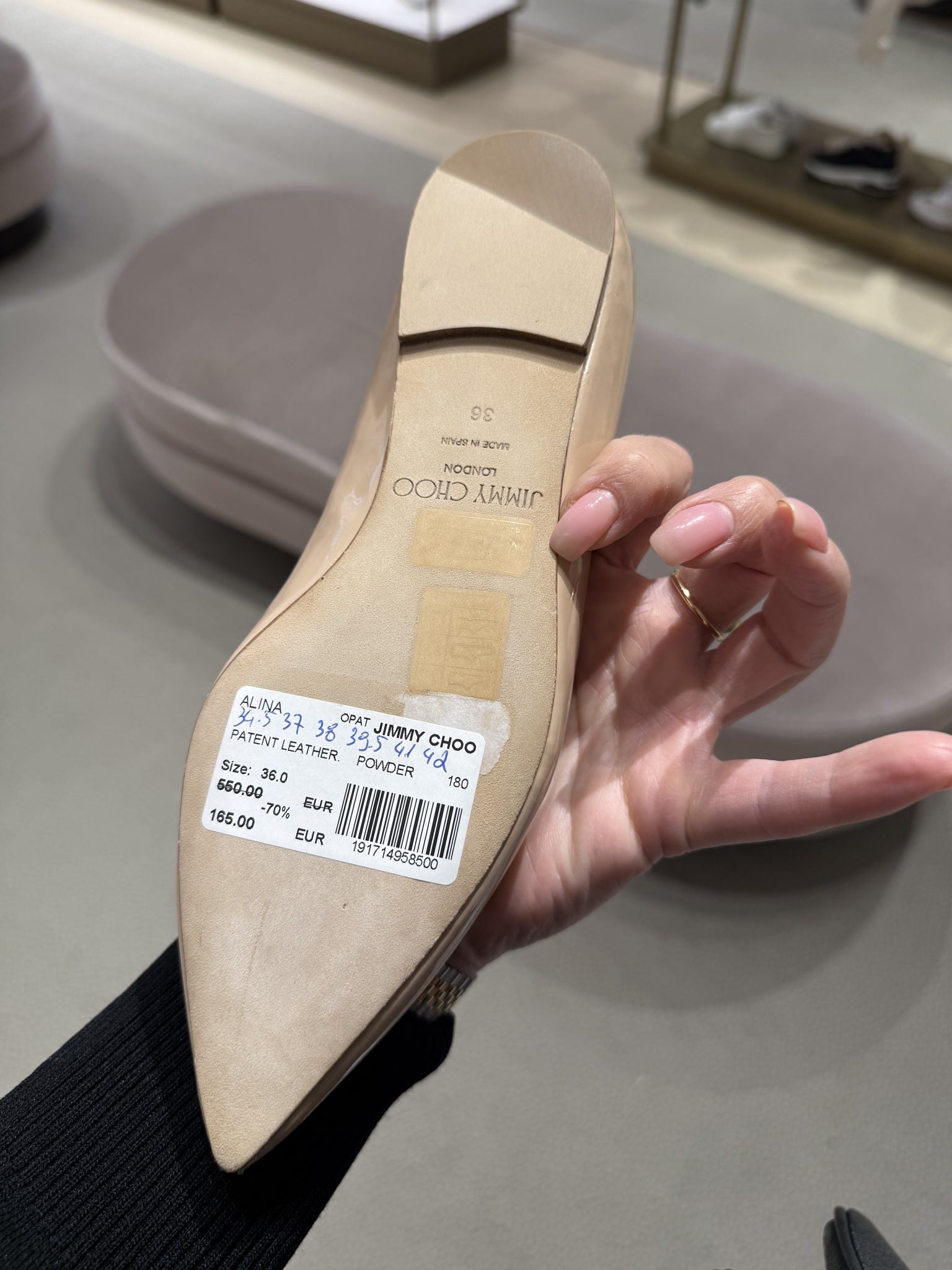 Jimmy Choo Alina Patent Leather FlatsJimmy Choo