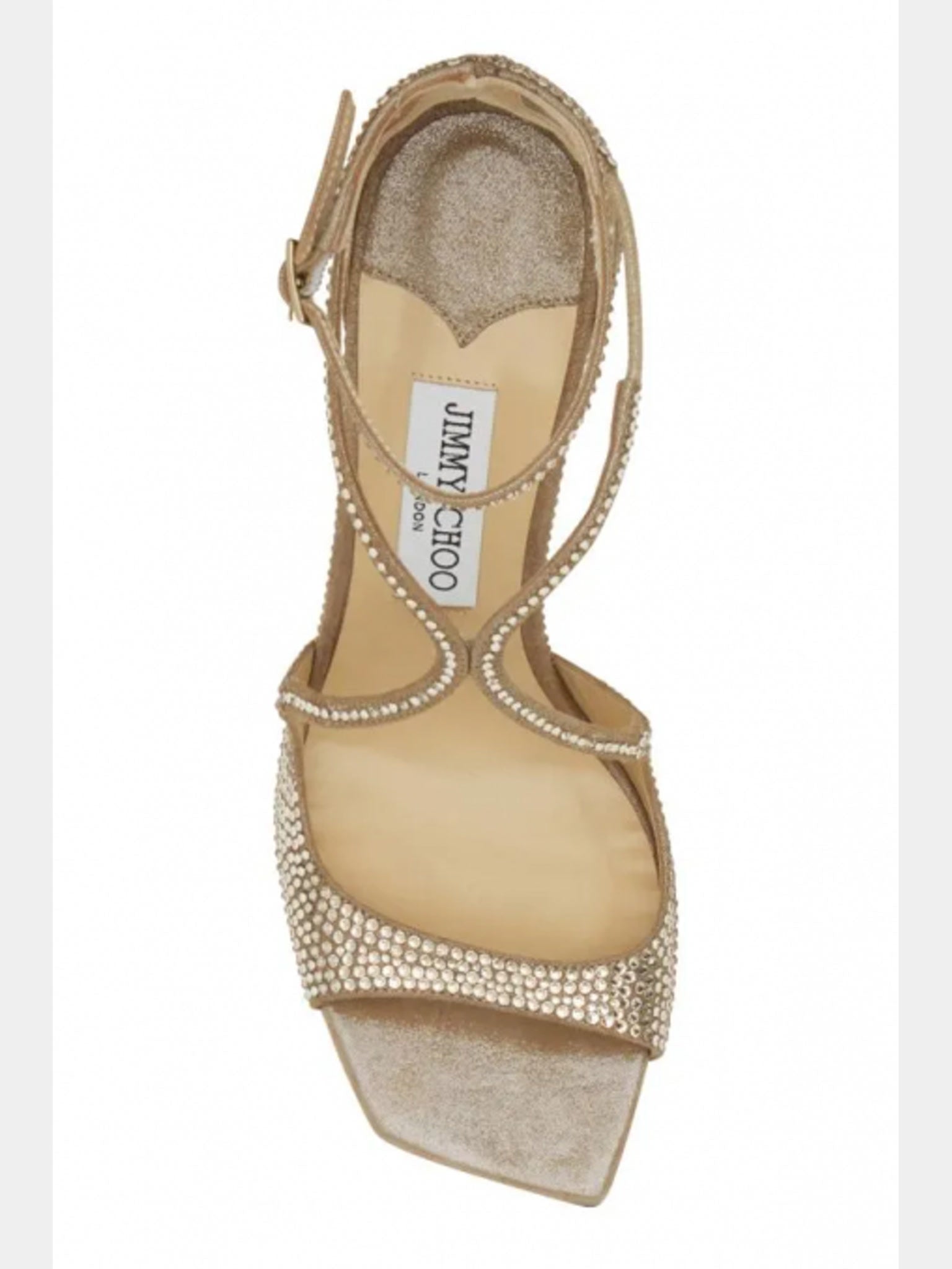 Jimmy Choo Azia 95 Embellished Suede SandalsJimmy Choo