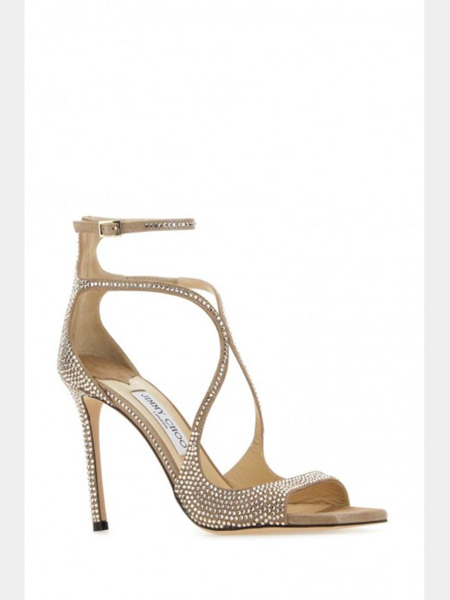 Jimmy Choo Azia 95 Embellished Suede SandalsJimmy Choo
