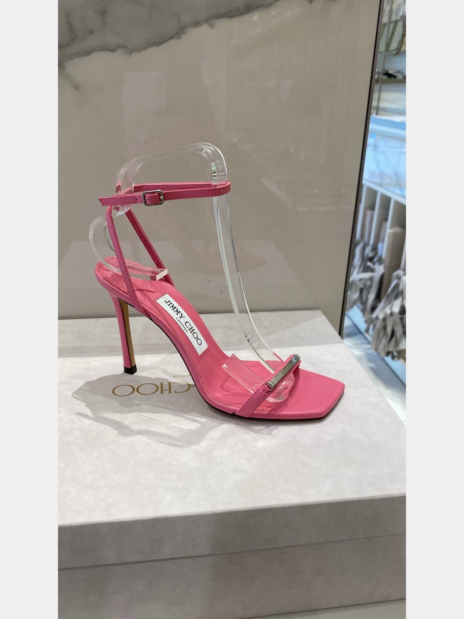 Jimmy Choo Damskie szpilki Nappa Candy Pink Jaxon 95Jimmy Choo