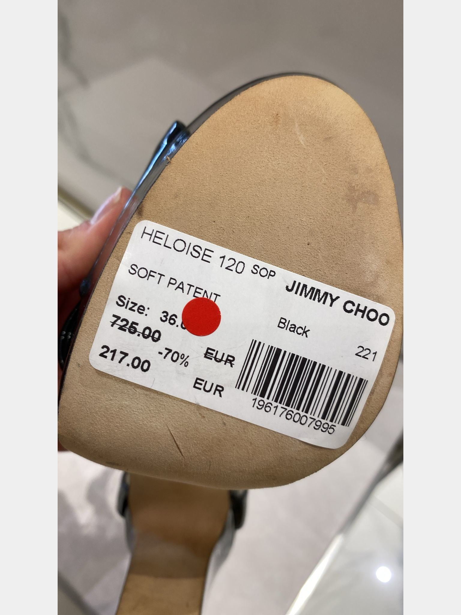 Jimmy Choo Damskie szpilki Soft Patent Black Heloise 120Jimmy Choo
