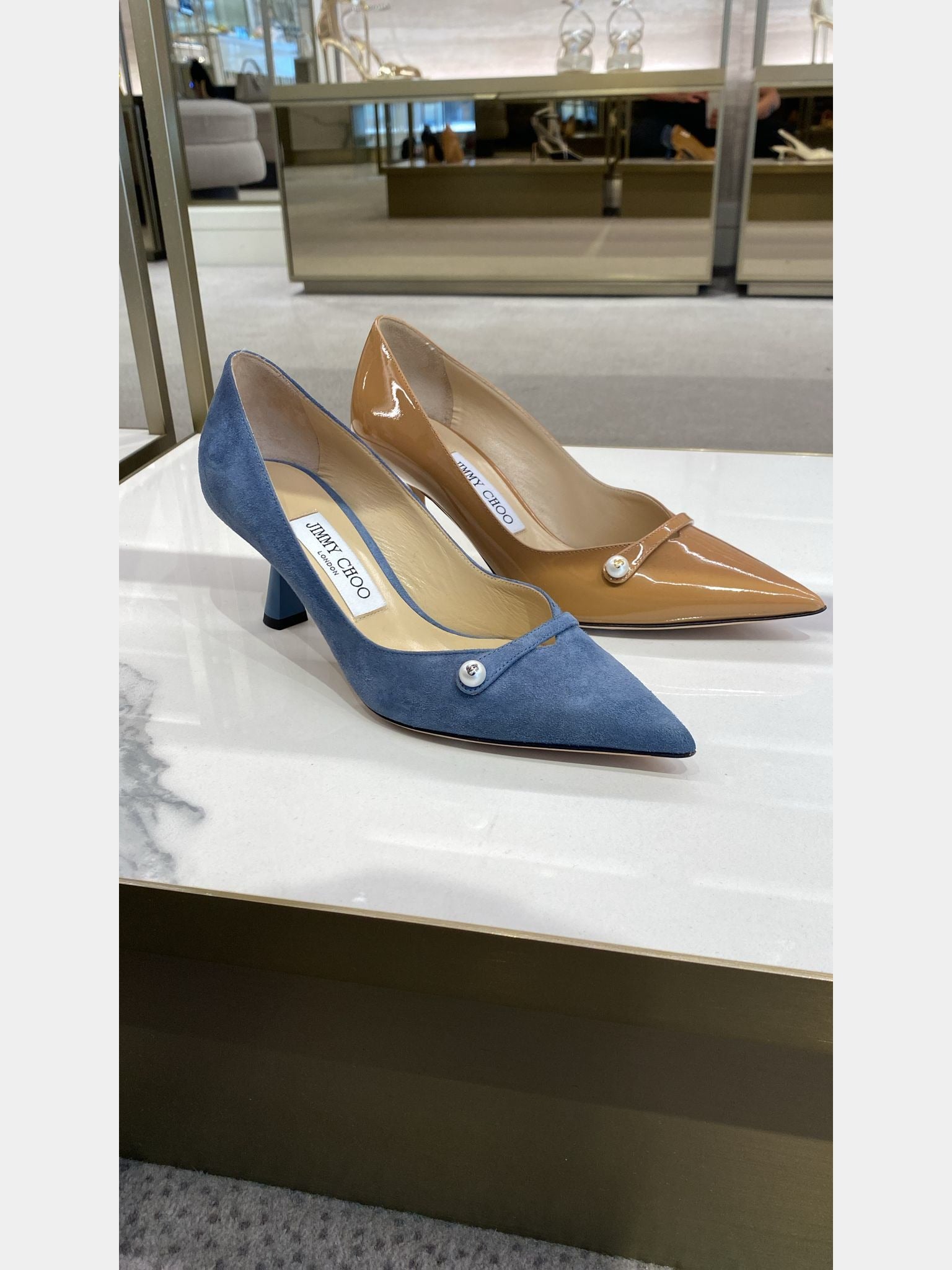 Jimmy Choo Damskie szpilki suede Butterfly Rosalia 65Jimmy Choo