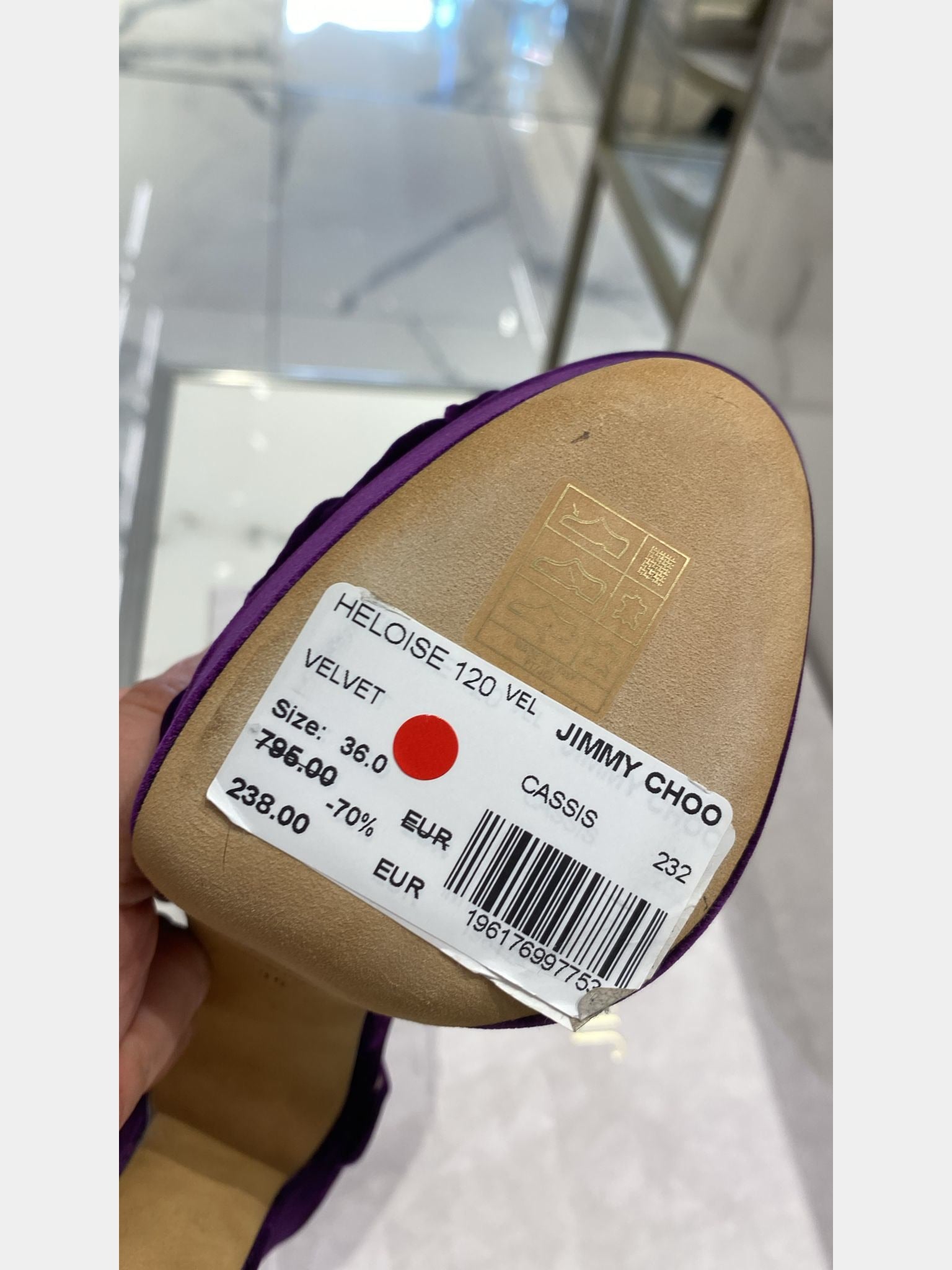 Jimmy Choo Damskie szpilki Velvet Cassis Heloise 120Jimmy Choo