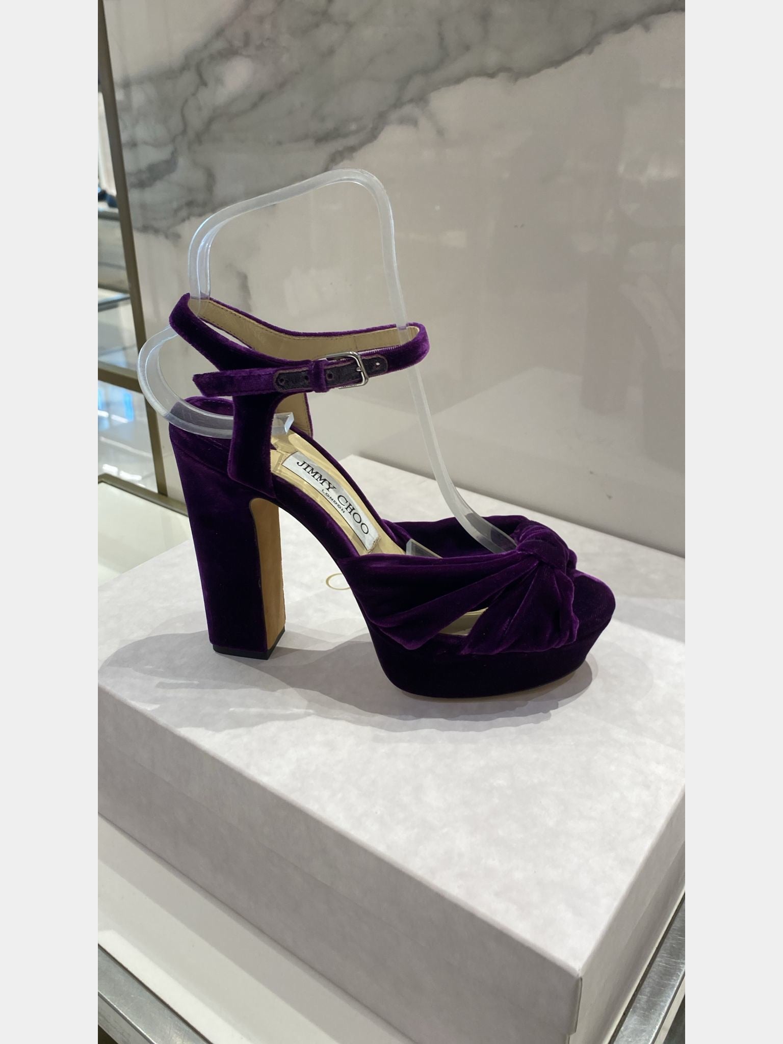 Jimmy Choo Damskie szpilki Velvet Cassis Heloise 120Jimmy Choo