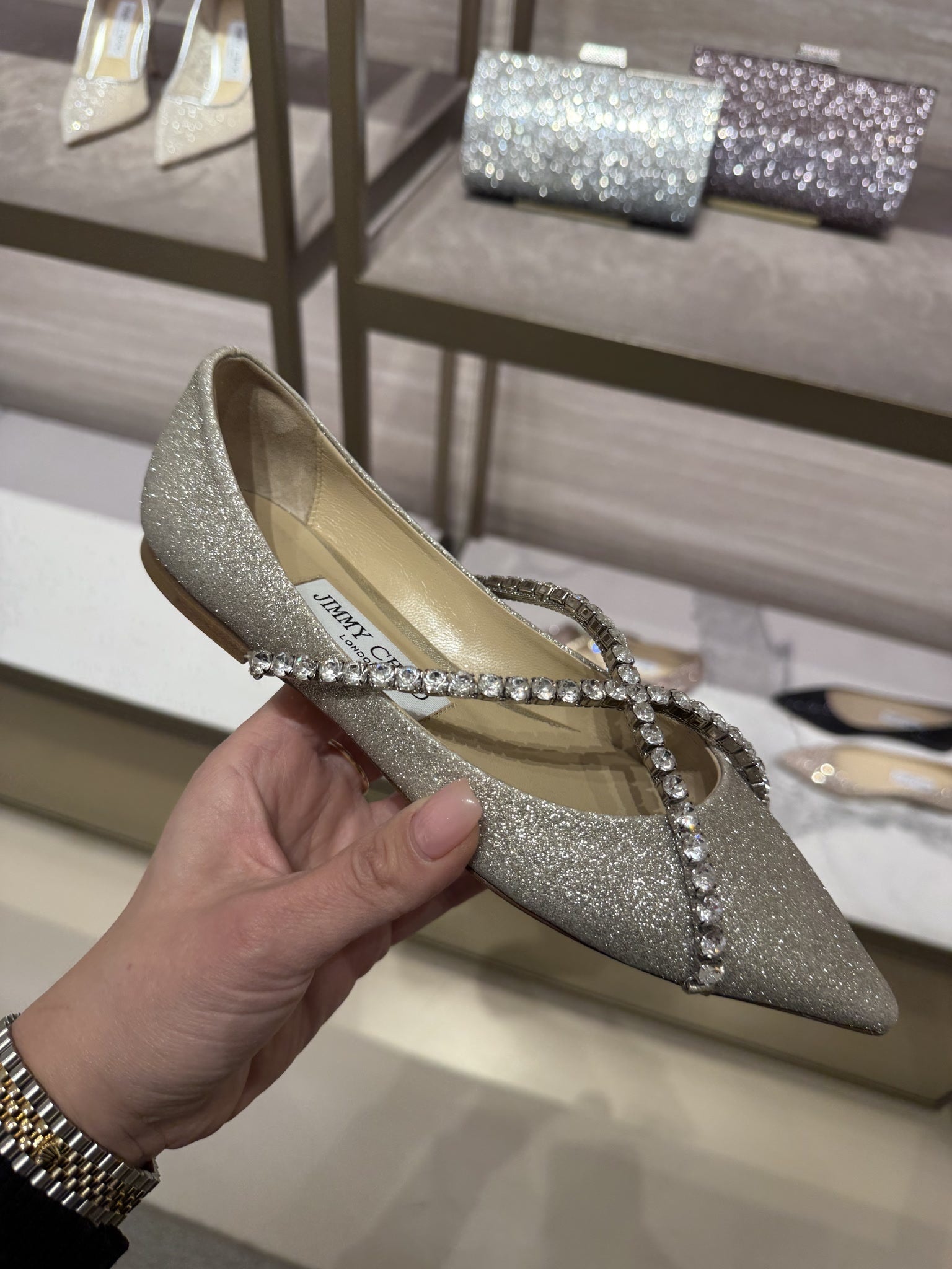 Jimmy Choo Genevi Dusty GlitterJimmy Choo